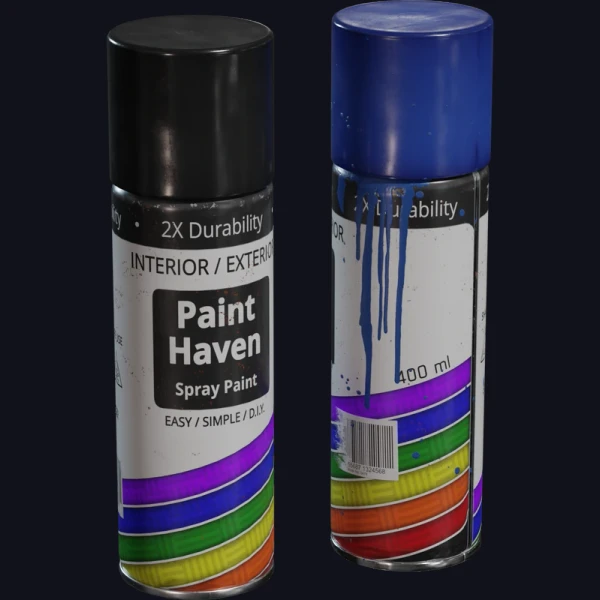 Spray Paint Bottles - 3D Models - 3D model - from Poly Haven