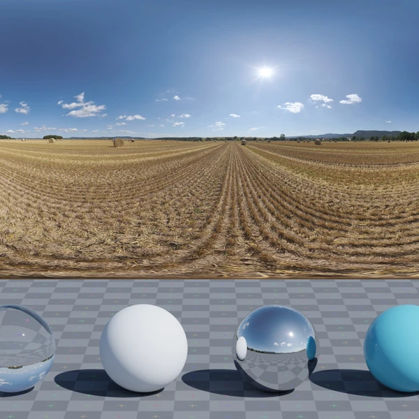 Hay Bales - HDRI map - from Poly Haven