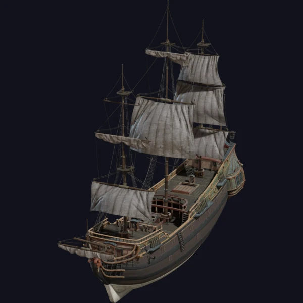 Ship Pinnace - 3D Models - 3D model - from Poly Haven