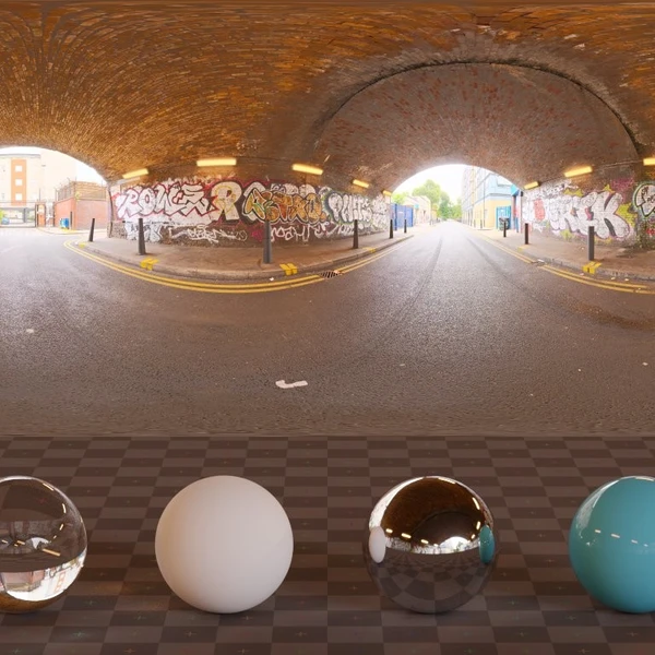 Birbeck Street Underpass - HDRI map - from Poly Haven