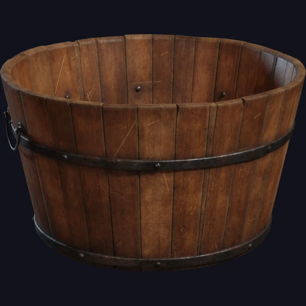 Wooden Bucket 02 - 3D Models - 3D model - from Poly Haven