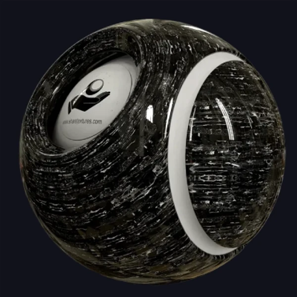 Portoro Argento Black Marble - Floor - PBR texture - from Share Textures