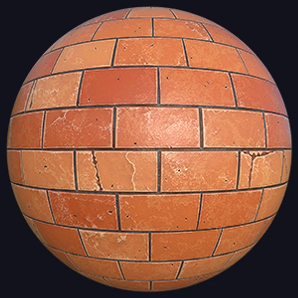Damaged Red Brick Texture with Cracks (Bricks 0005)