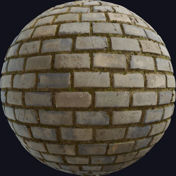 Blue Floor Tiles 01 - Brick - PBR texture - from Poly Haven