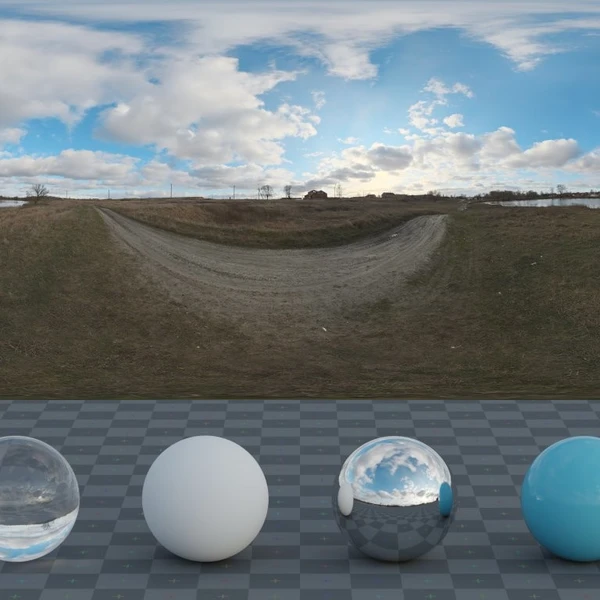 Rural Landscape - HDRI map - from Poly Haven