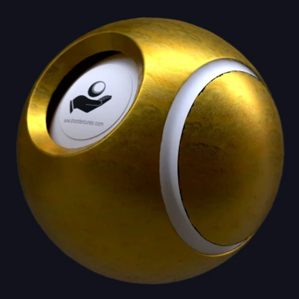 Old Gold - Metal - PBR texture - from Share Textures