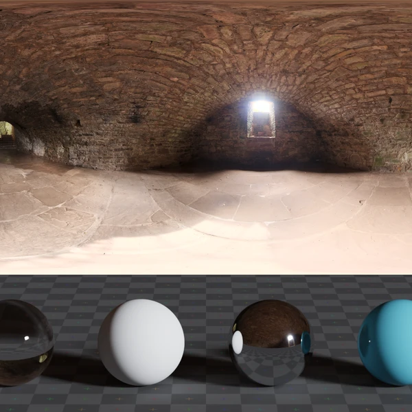 Castle Zavelstein Cellar - HDRI map - from Poly Haven