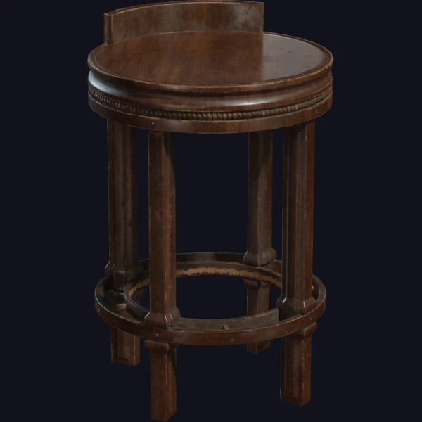 Bar Chair Round 01 - 3D Models - 3D model - from Poly Haven
