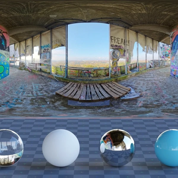 Teufelsberg Lookout - HDRI map - from Poly Haven