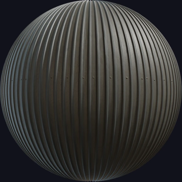 Corrugated Iron 02 - Metal - PBR texture - from Poly Haven