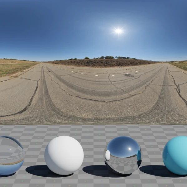 Derelict Highway Midday - HDRI map - from Poly Haven