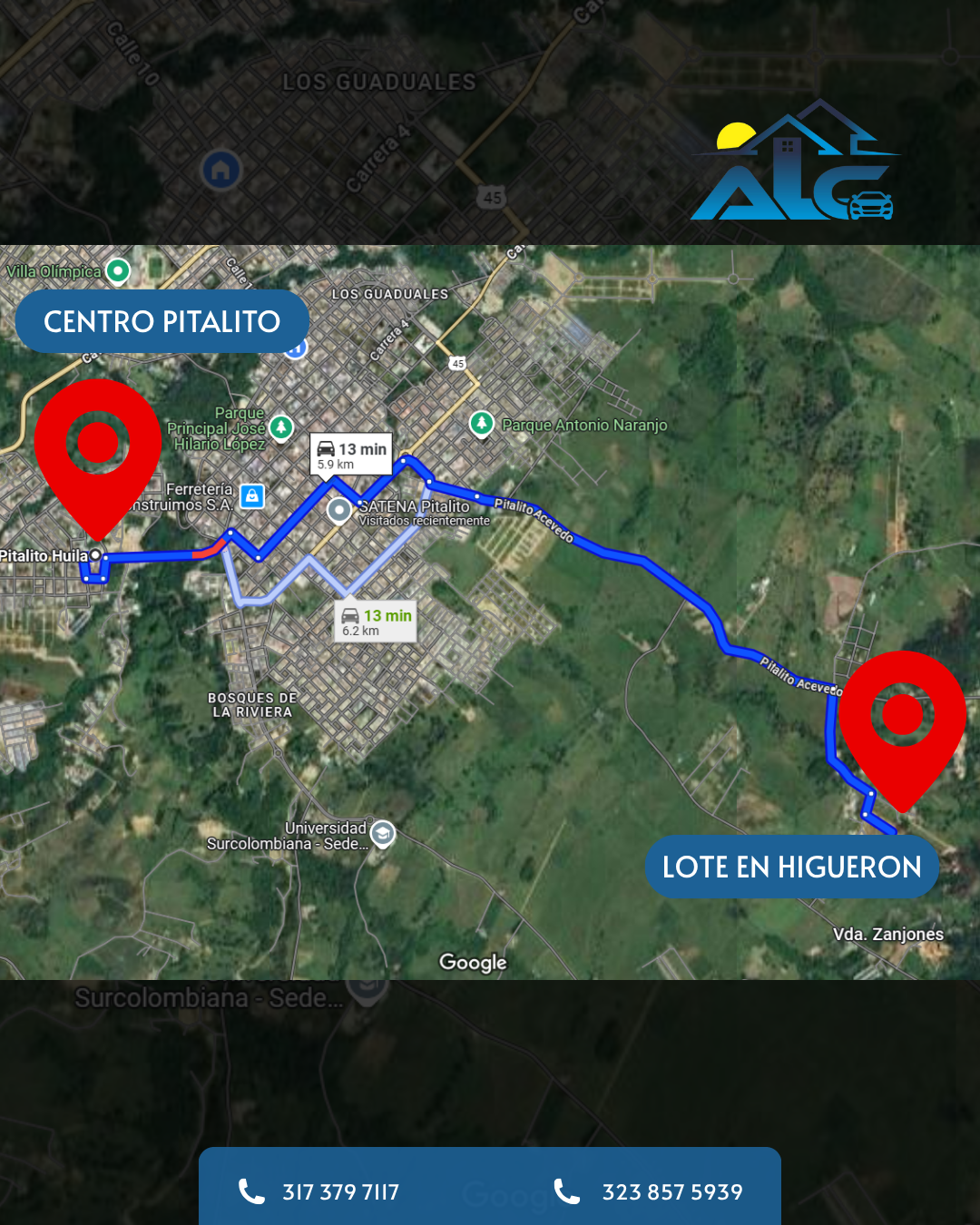 Venta de Lote en Vereda en Higuerón