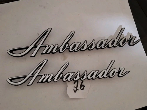 AMC Ambassador 1967 Emblem Set - OEM Grade B - Part EB297441264560 for 1967 AMC AMBASSADOR