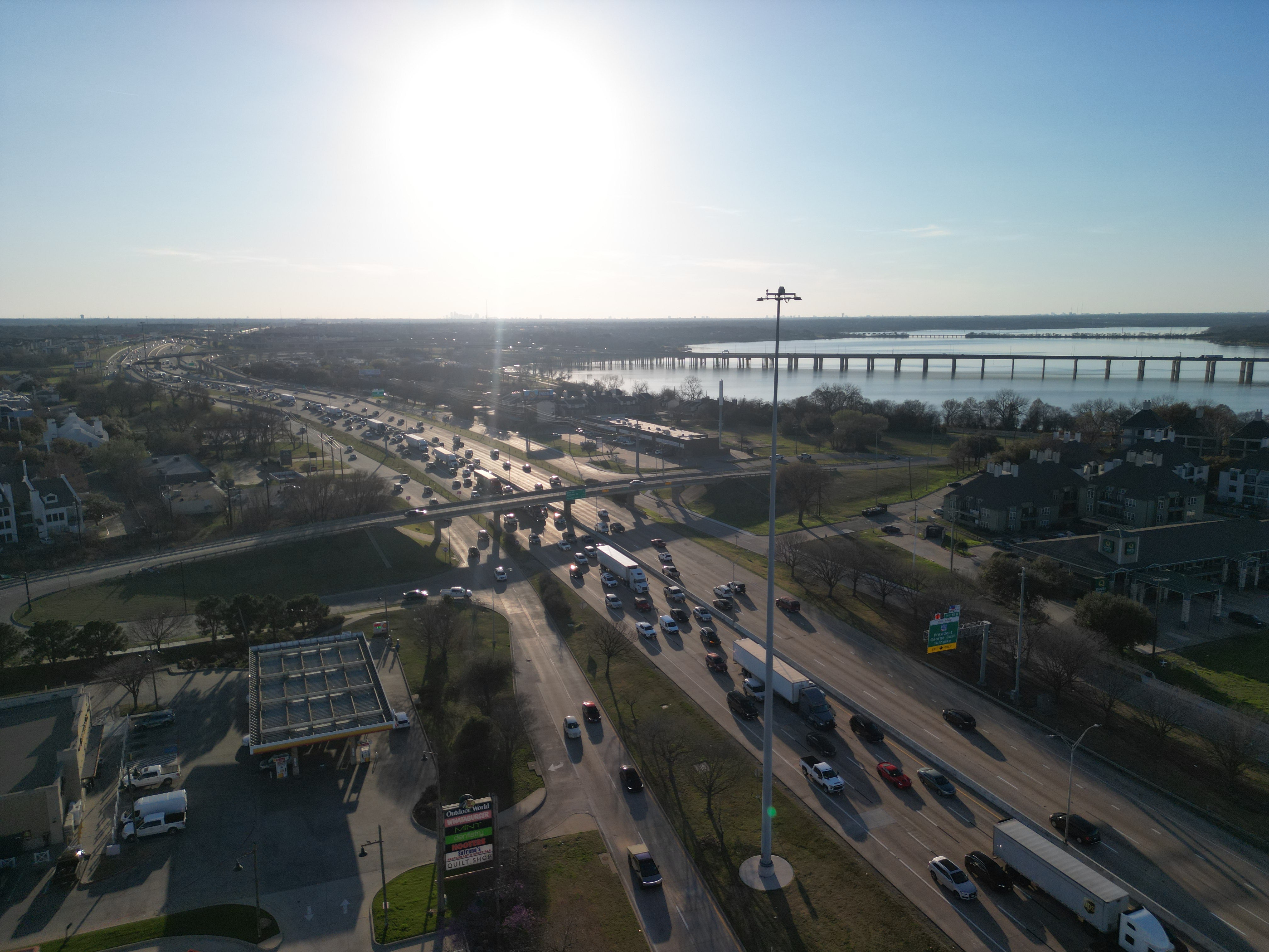 Aerial drone photo of Garland, Texas