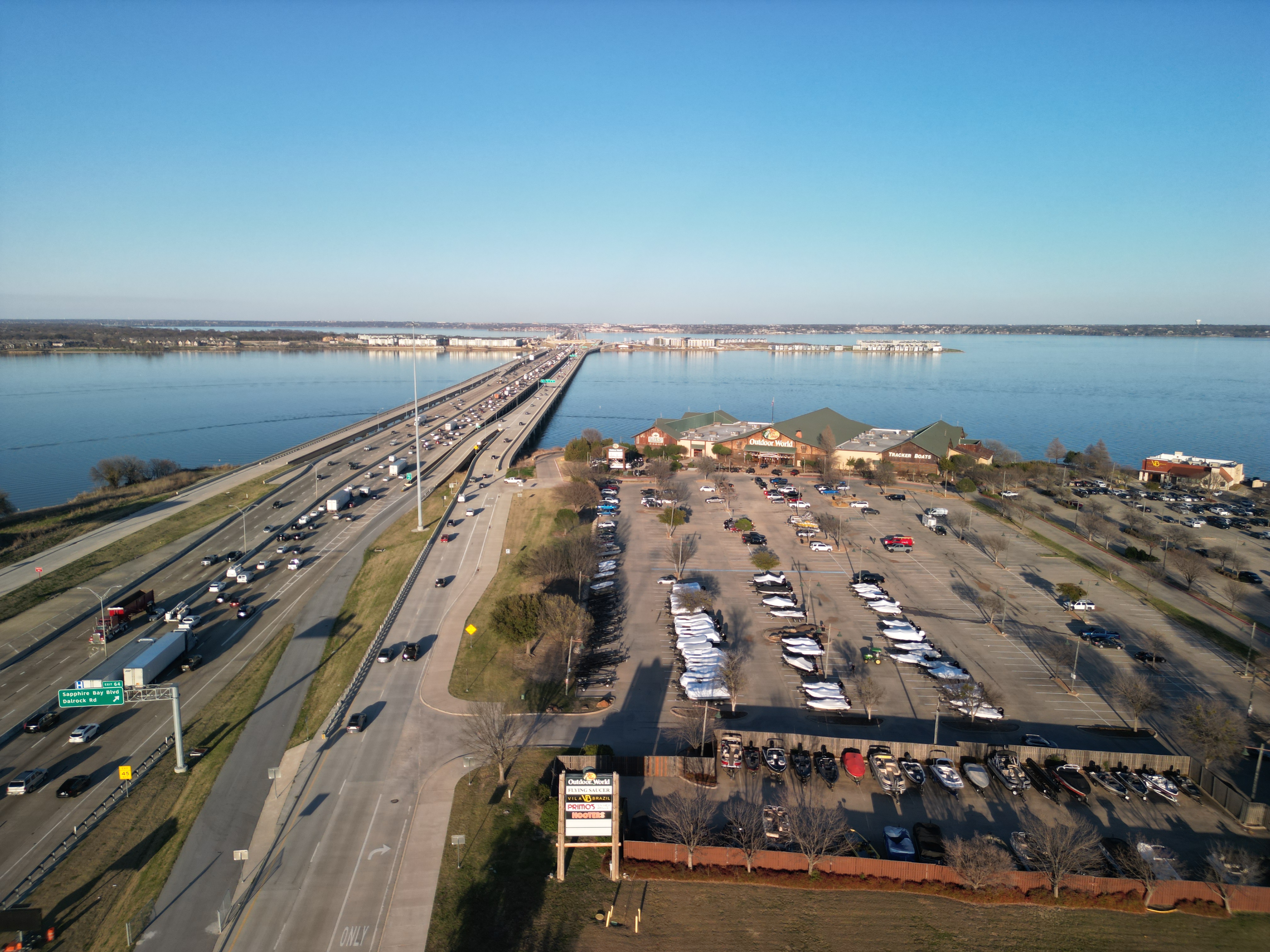 Aerial drone photo of Garland, Texas