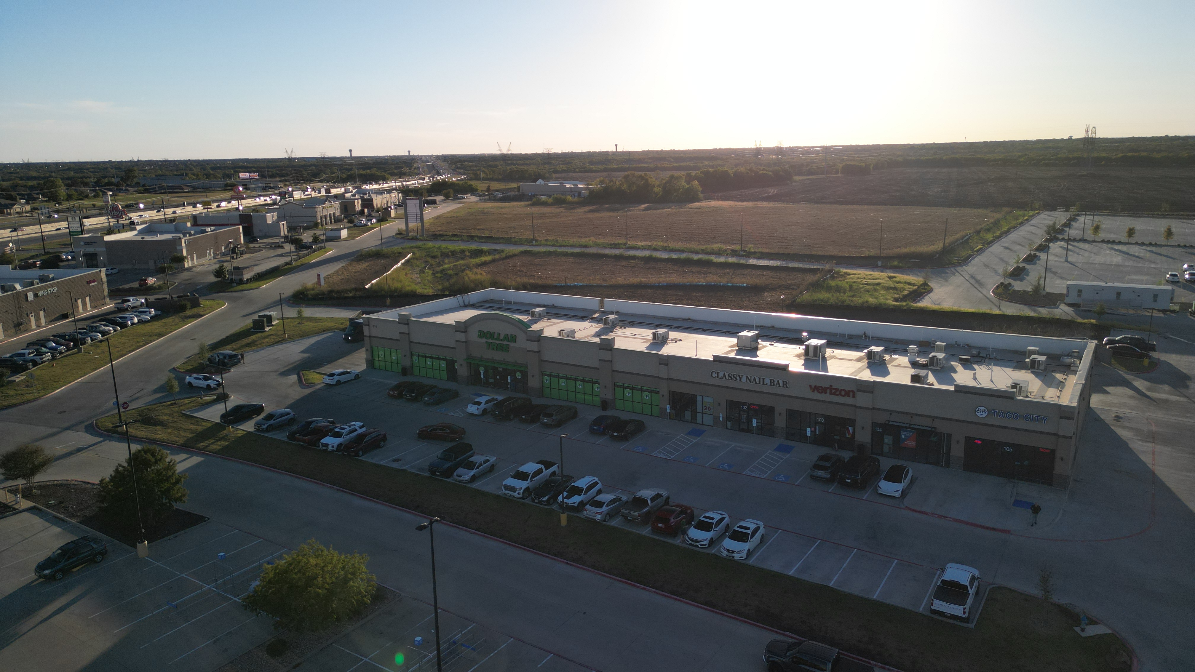 Aerial drone photo of Royse City, Texas