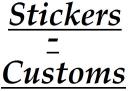 Stickers-customs