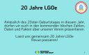 20 Jahre LGOe