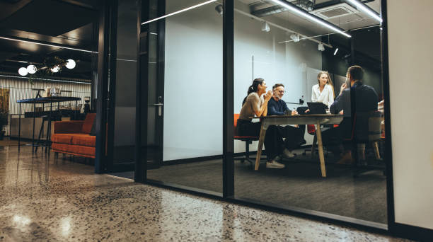 Sala de reunião em coworking