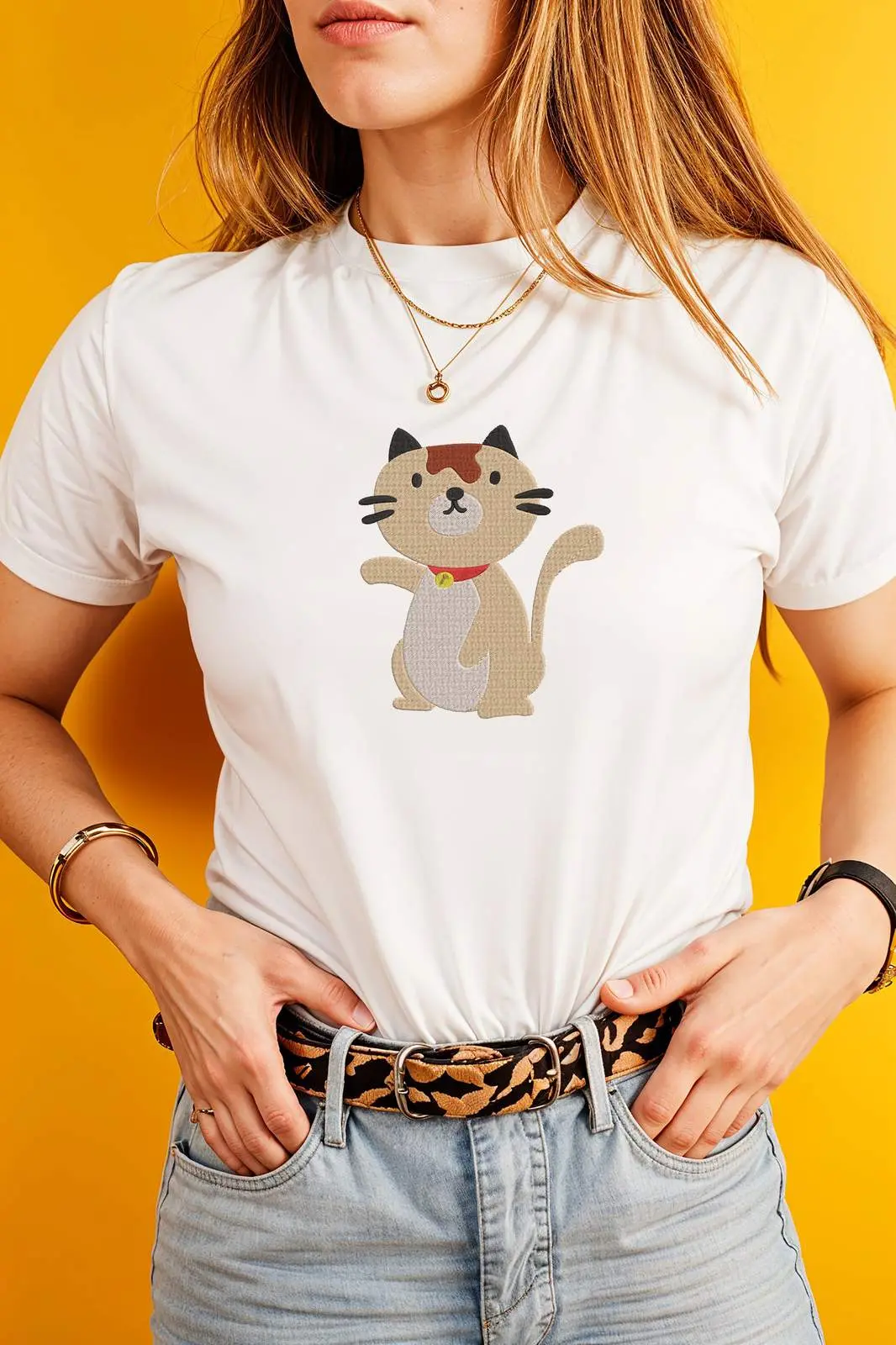 Cute Cat Machine Embroidery Design Bundle | Kitty Pet Files thumbnail 2