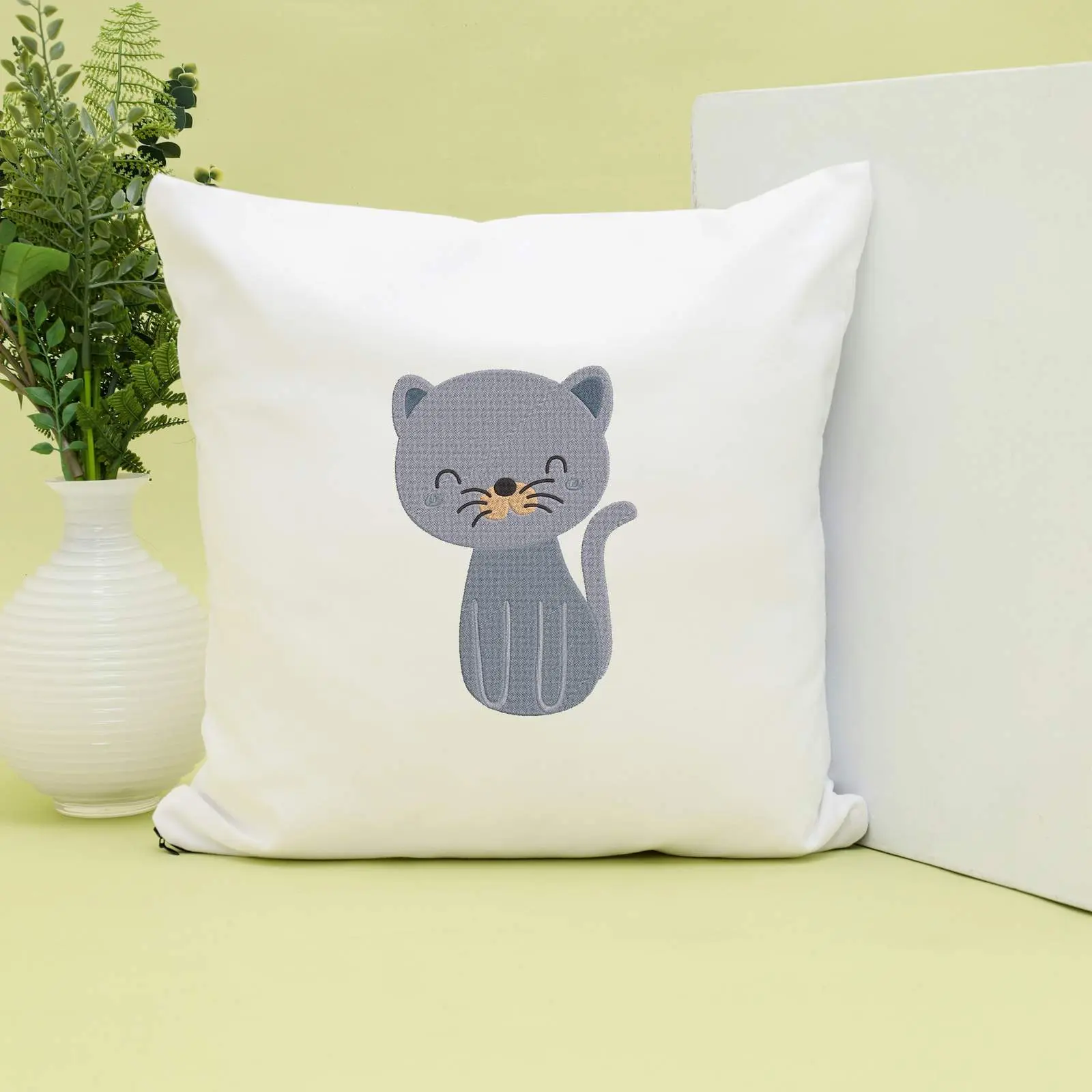 Cute Cat Machine Embroidery Design Bundle | Kitty Pet Files thumbnail 5