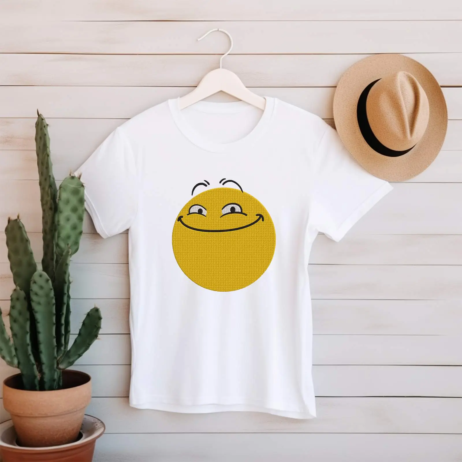 Emoji Machine Embroidery Design Bundle | Cute Smiley Face Files thumbnail 3