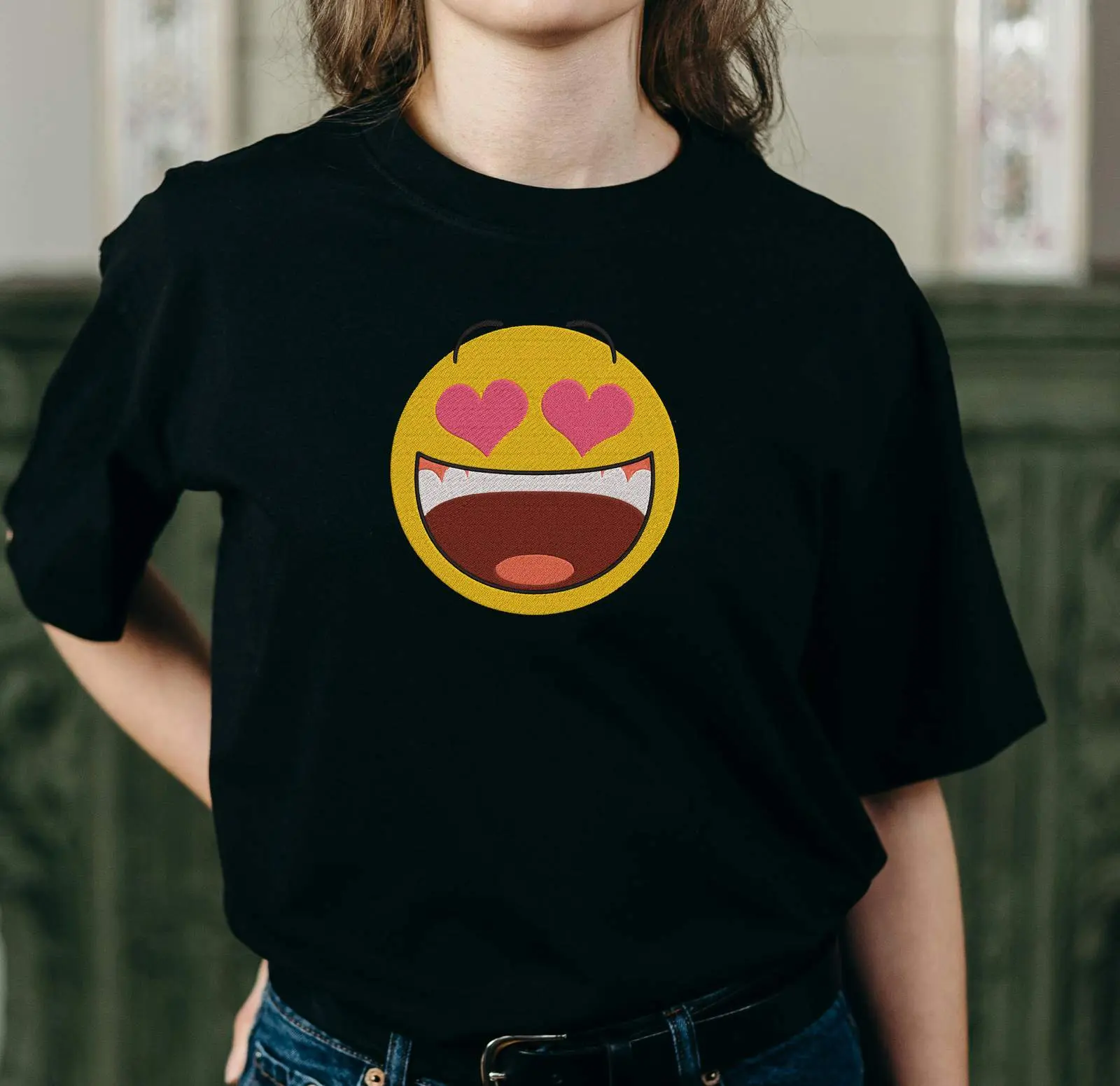 Emoji Machine Embroidery Design Bundle | Cute Smiley Face Files thumbnail 6