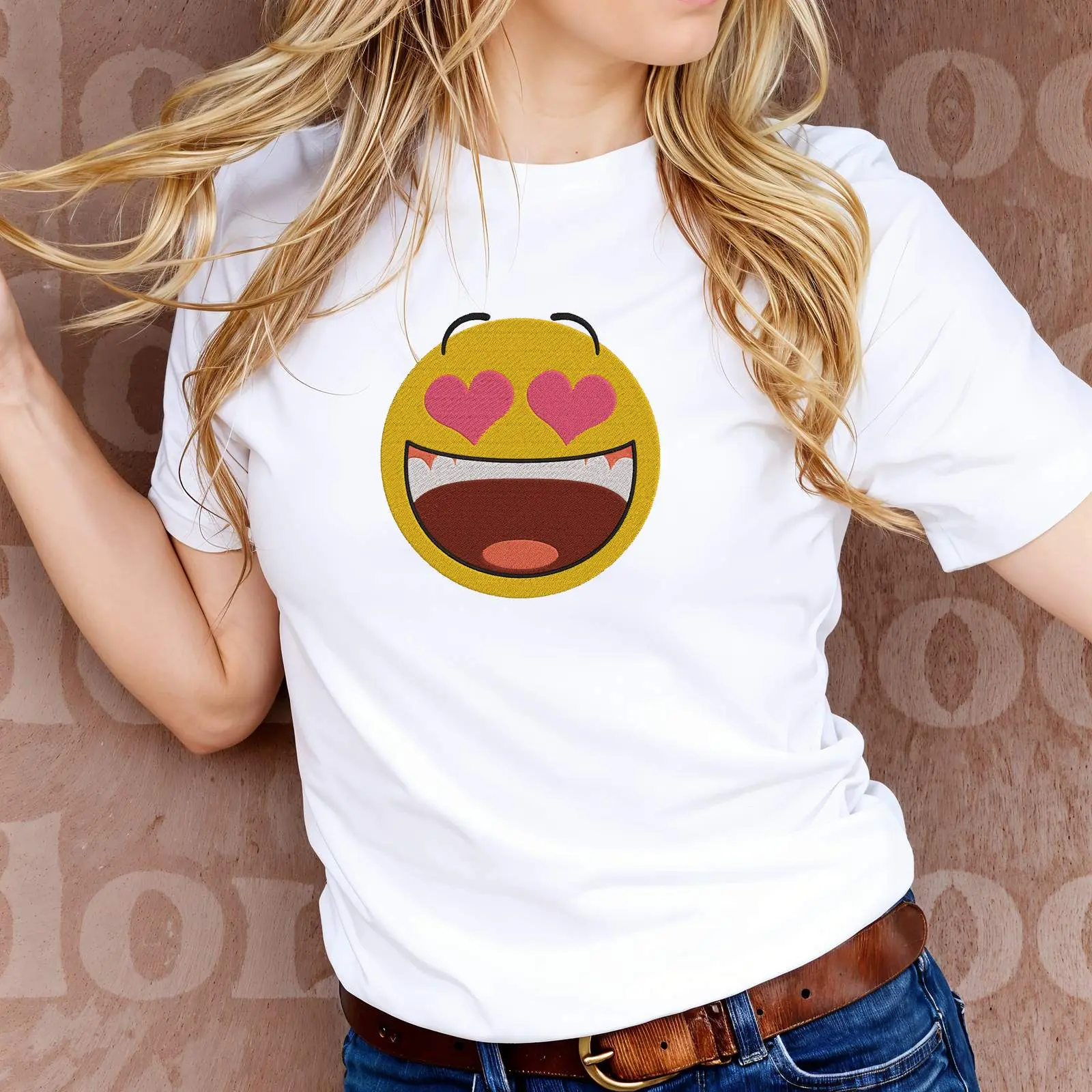 Emoji Machine Embroidery Design Bundle | Cute Smiley Face Files thumbnail 8