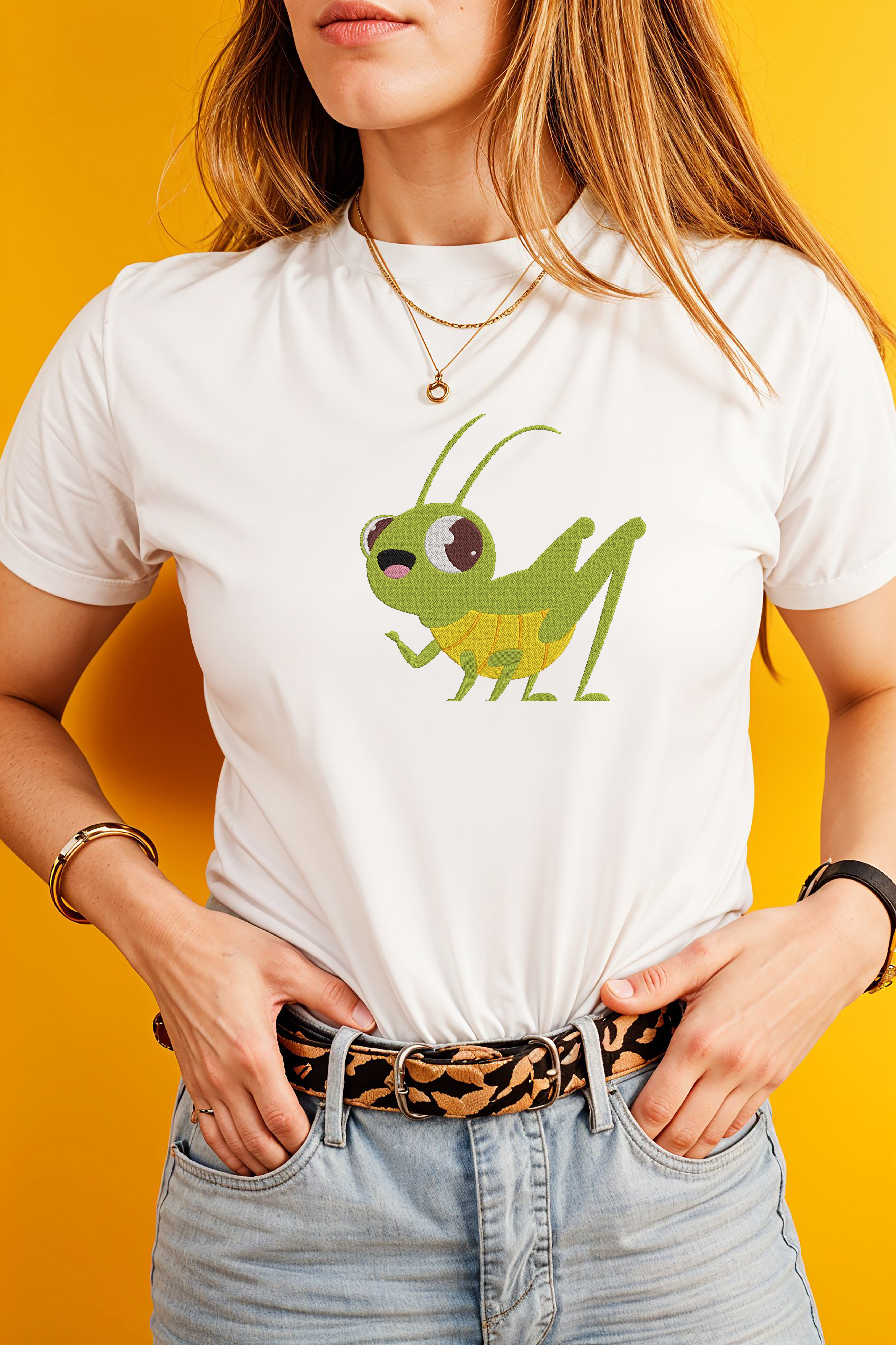 Grasshopper Embroidery Bundle, Cute Insect Machine Embroidery Files, 9 Designs, Instant Download thumbnail 2