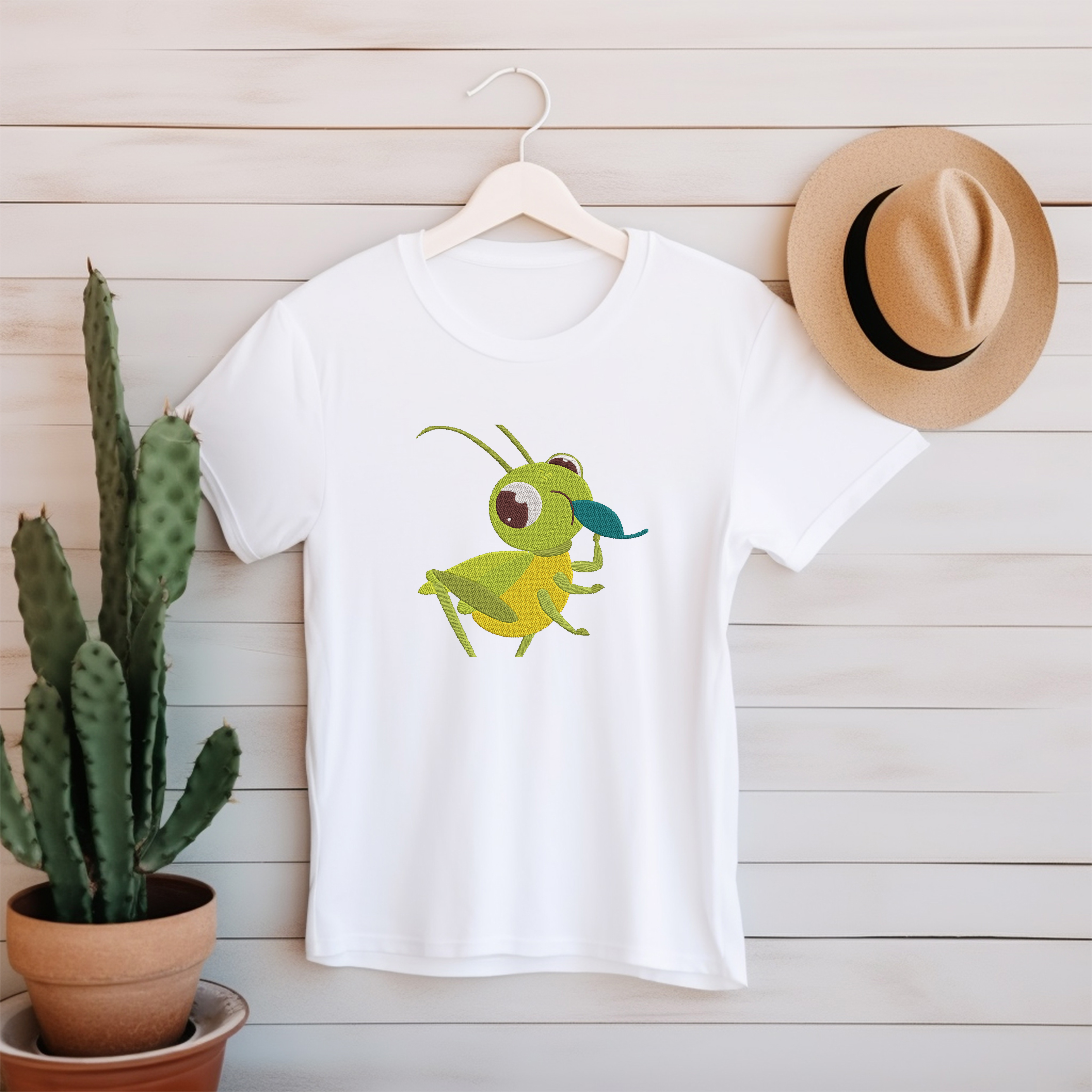 Grasshopper Embroidery Bundle, Cute Insect Machine Embroidery Files, 9 Designs, Instant Download thumbnail 3