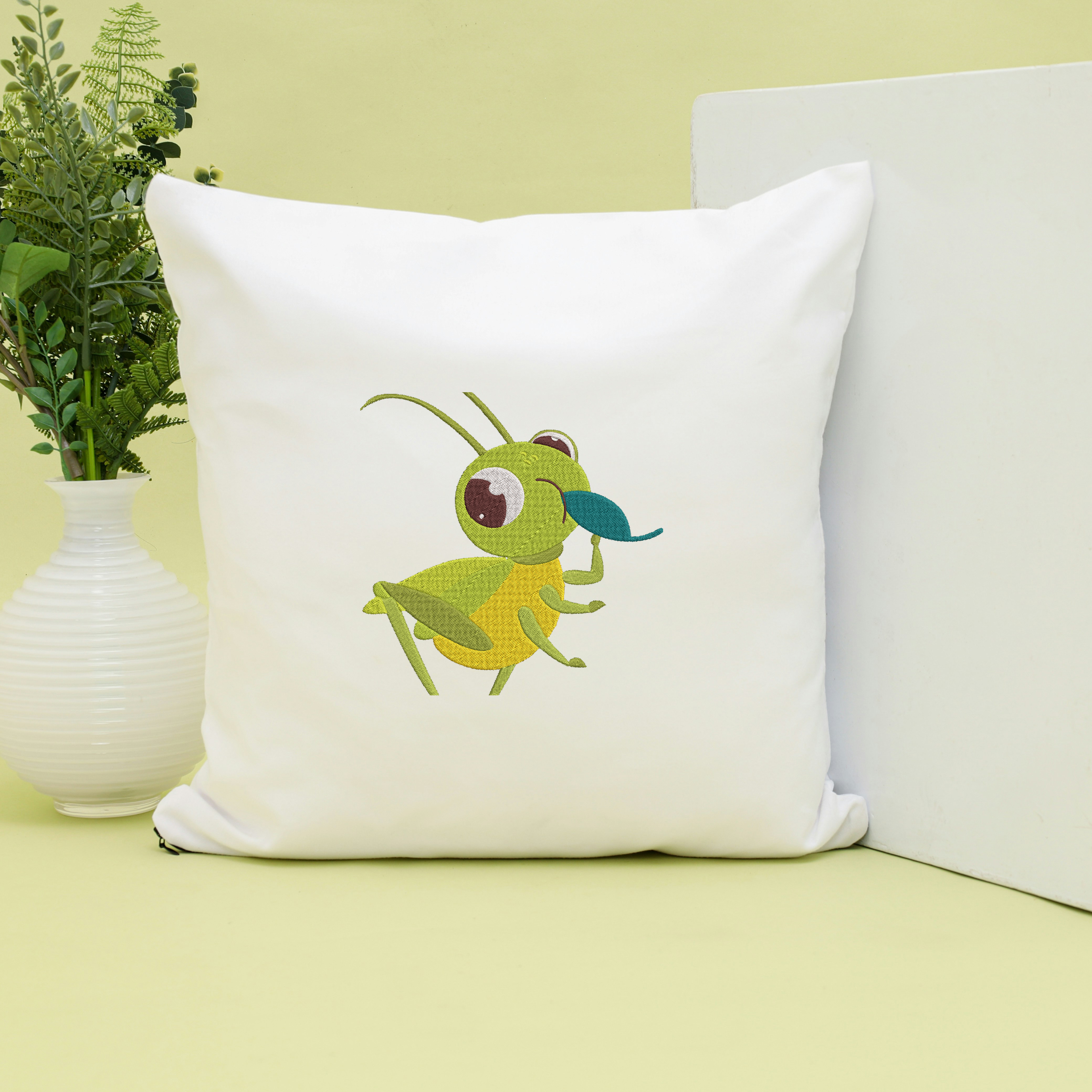 Grasshopper Embroidery Bundle, Cute Insect Machine Embroidery Files, 9 Designs, Instant Download thumbnail 5
