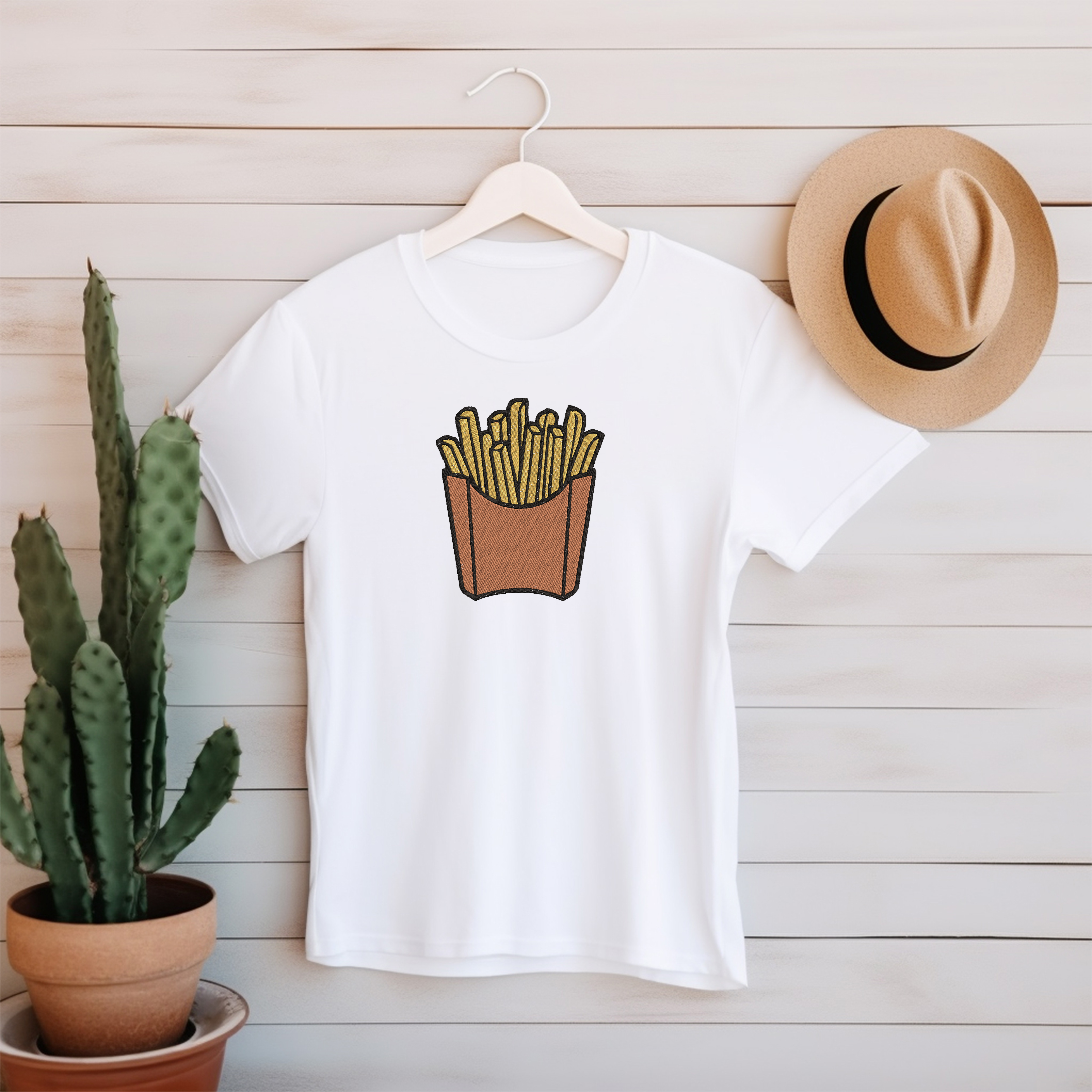 Potato Embroidery Bundle, Cute Potato Vegetable Machine Embroidery Design Files, French Fries Kitchen Food Embroidery, Instant Download thumbnail 4