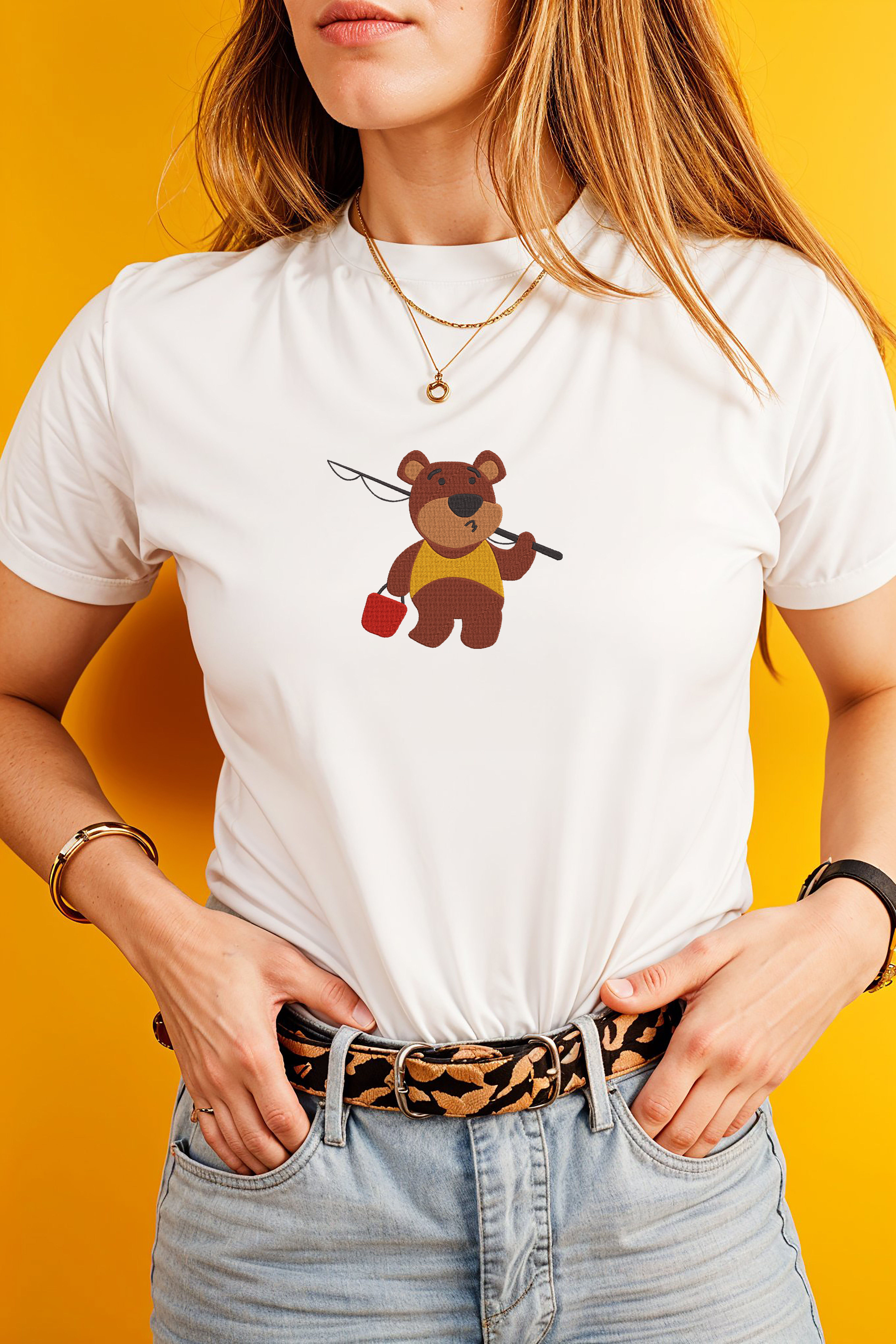 Bear Embroidery Bundle, Cute Bear Character Machine Embroidery Design Files, Funny Animal Bear Embroidery, Instant Download thumbnail 2