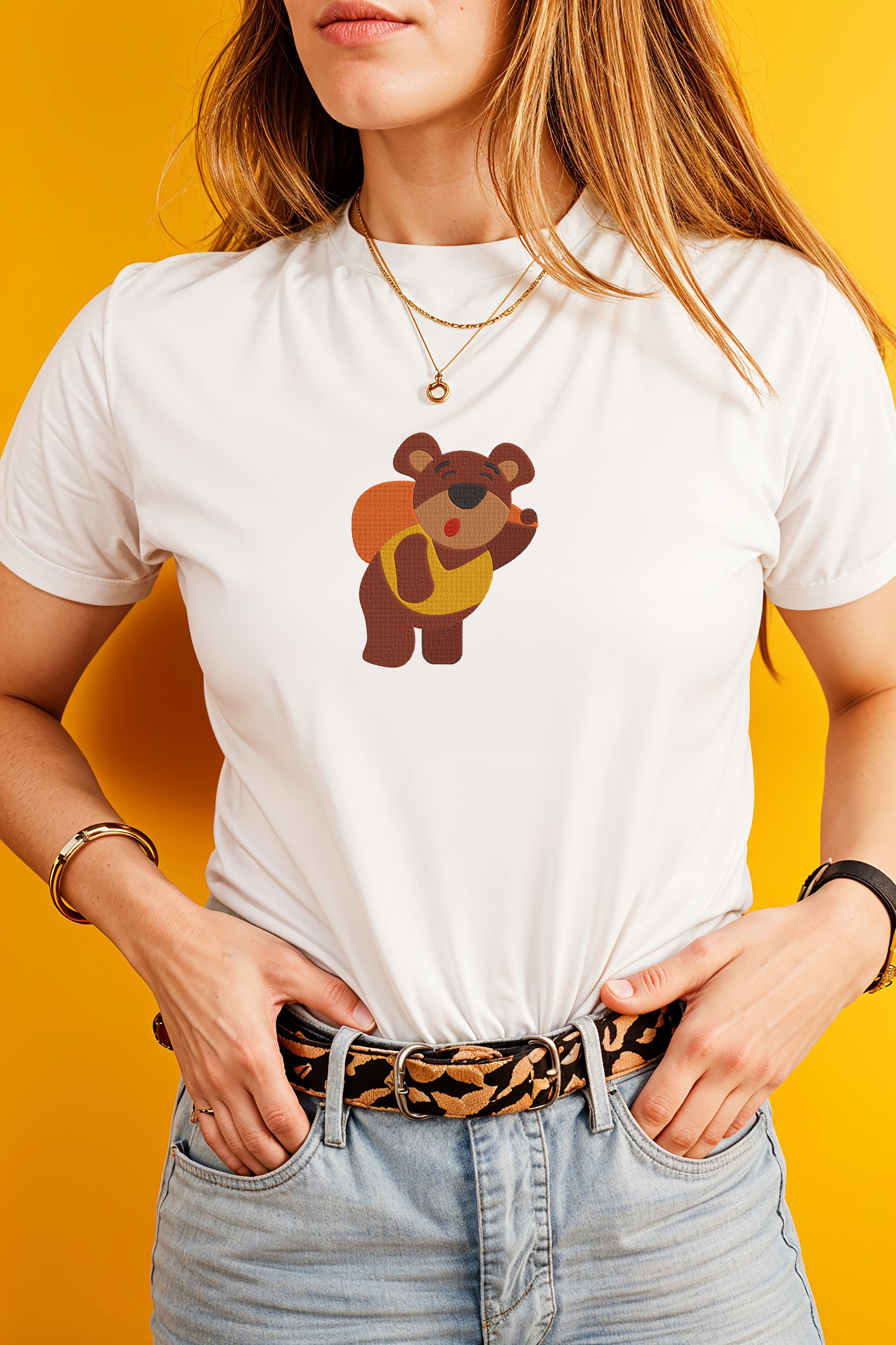 Bear Embroidery Bundle, Cute Bear Character Machine Embroidery Design Files, Funny Animal Bear Embroidery, Instant Download thumbnail 3