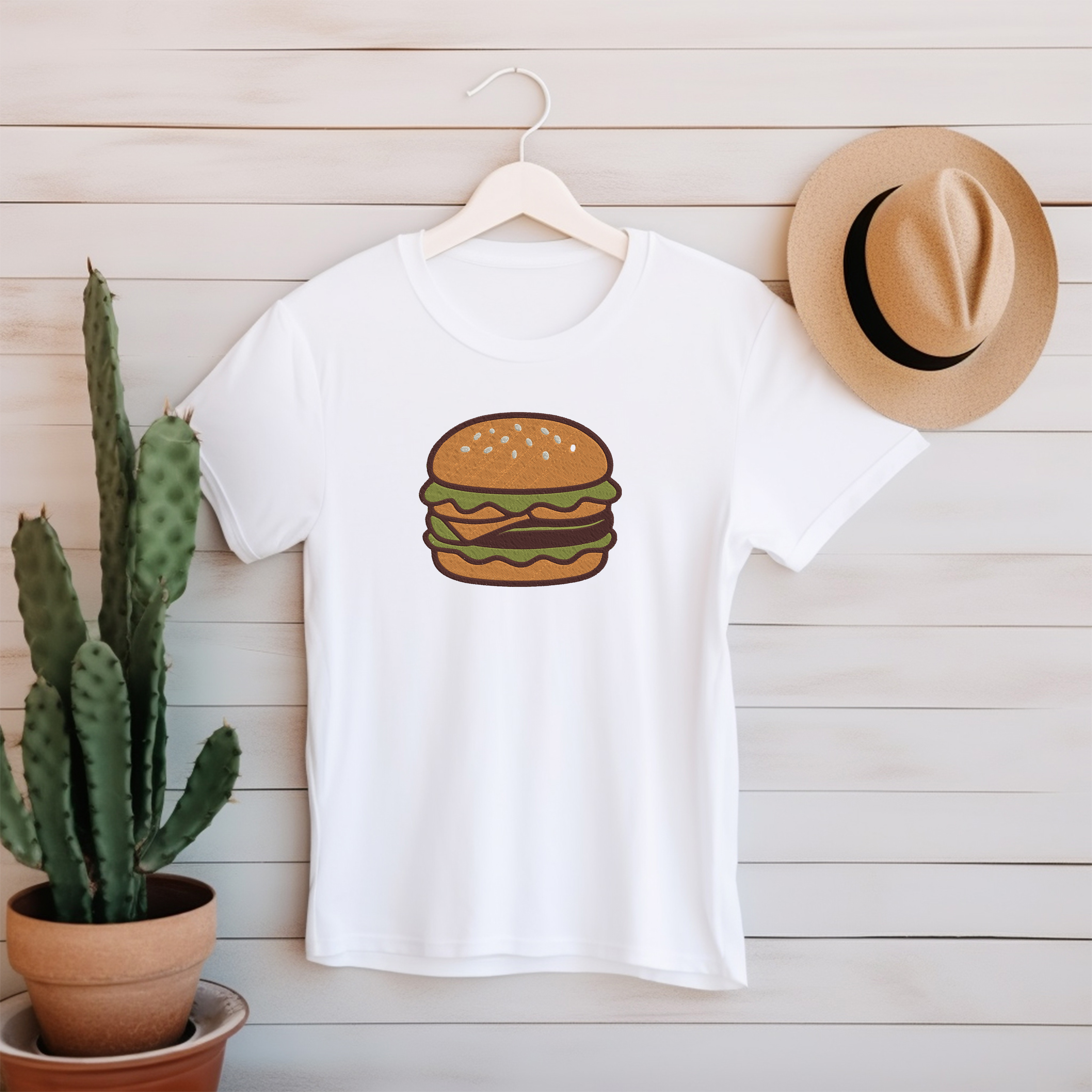 Fast Food Embroidery Bundle, Burger Pizza Fries Machine Embroidery Design Files, Snack Food Embroidery Set, Instant Download thumbnail 3