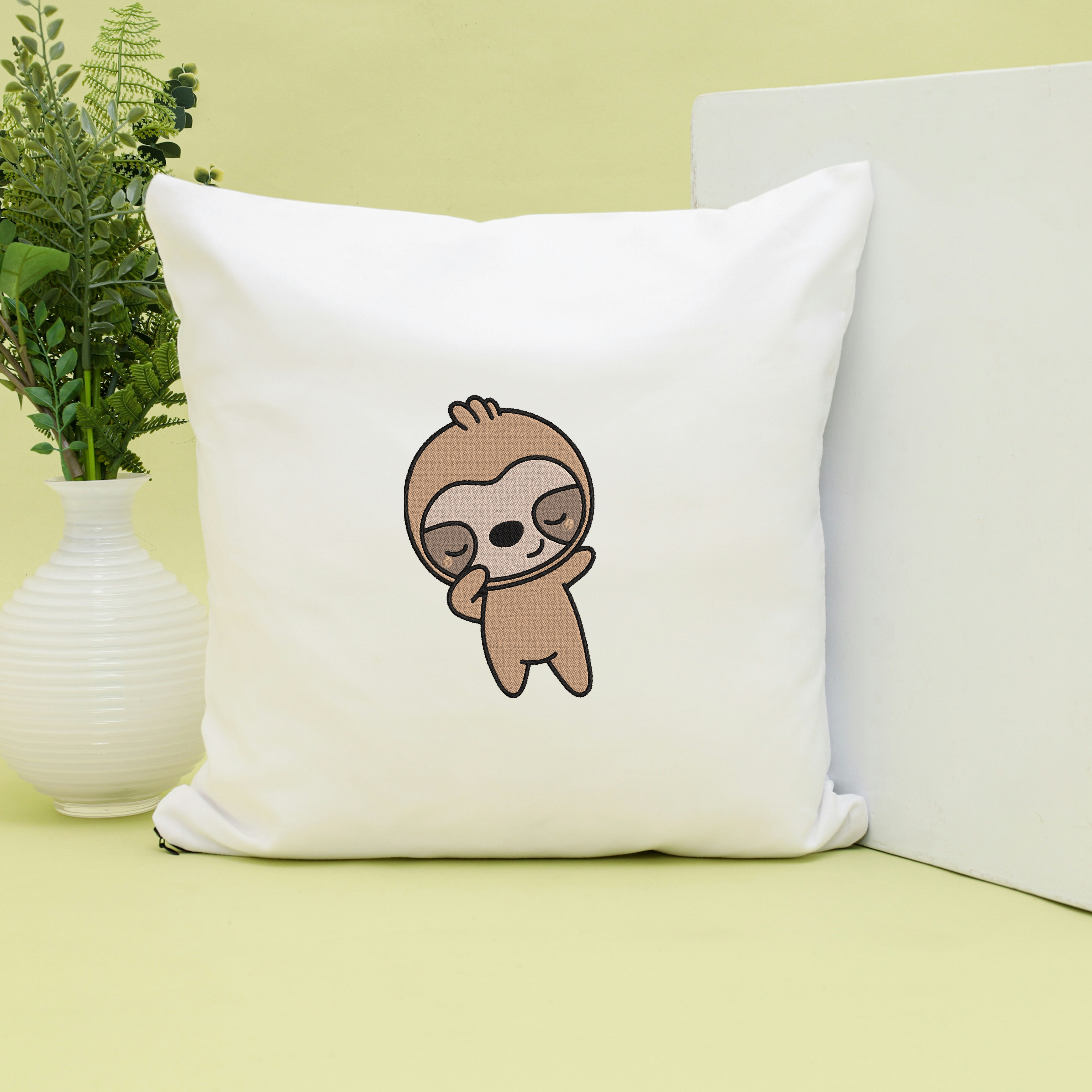 Cute Sloth Embroidery Bundle, Kawaii Sloth Machine Embroidery Design, Lazy Sloth Embroidery Files, 9 Designs, Instant Download thumbnail 2