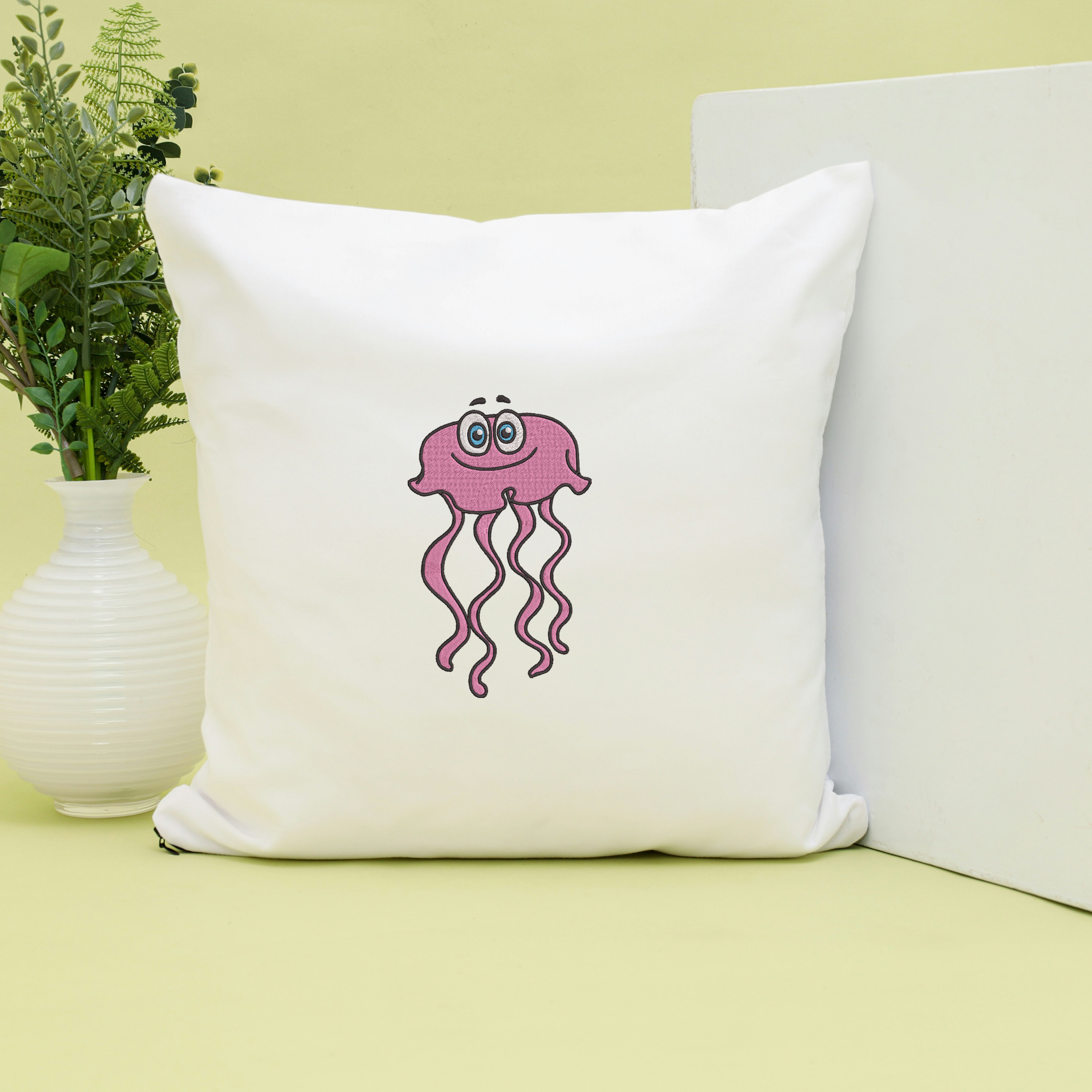 Sea Animal Embroidery Design Bundle, Cute Ocean Life Machine Embroidery Files, Whale Fish Octopus Jellyfish Narwhal, Instant Download thumbnail 5