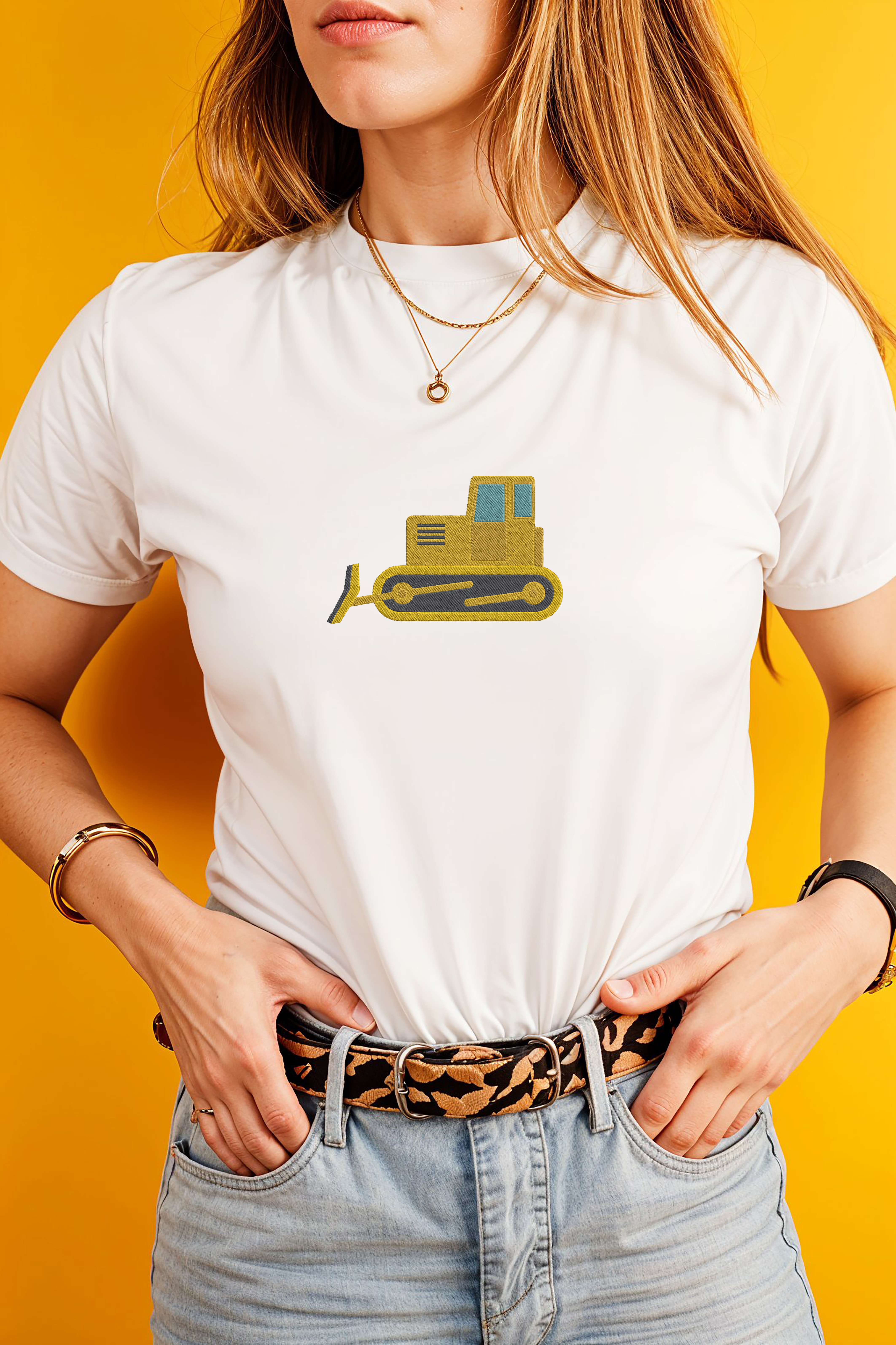 Construction Vehicle Embroidery Design Bundle, Heavy Equipment Machine Embroidery Files, Excavator Truck Tractor Design, Instant Download thumbnail 2