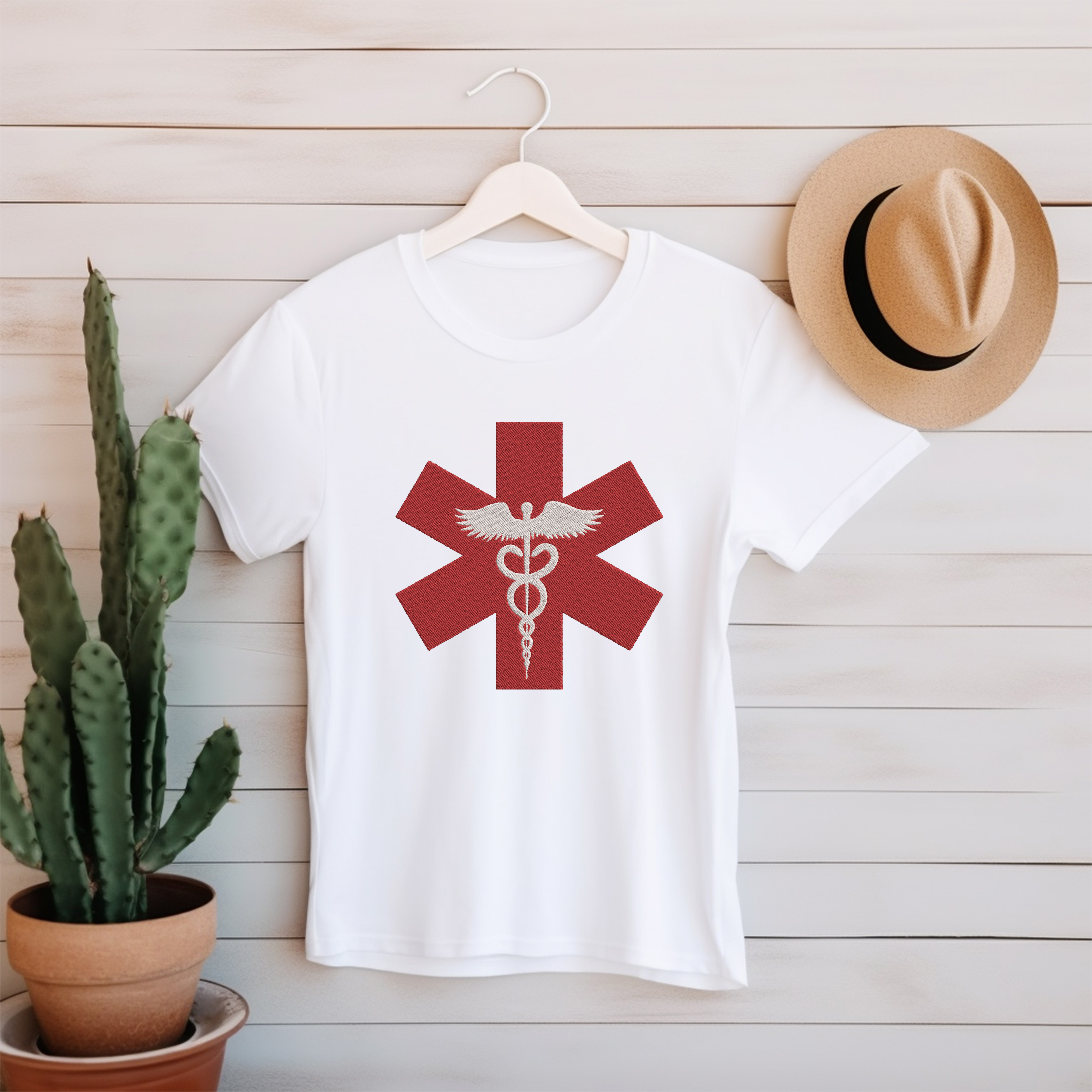 Medical Symbol Embroidery Bundle, EMS EMT Nurse Doctor Embroidery Design, Star of Life Red Cross Pharmacy Symbol File, Instant Download thumbnail 4