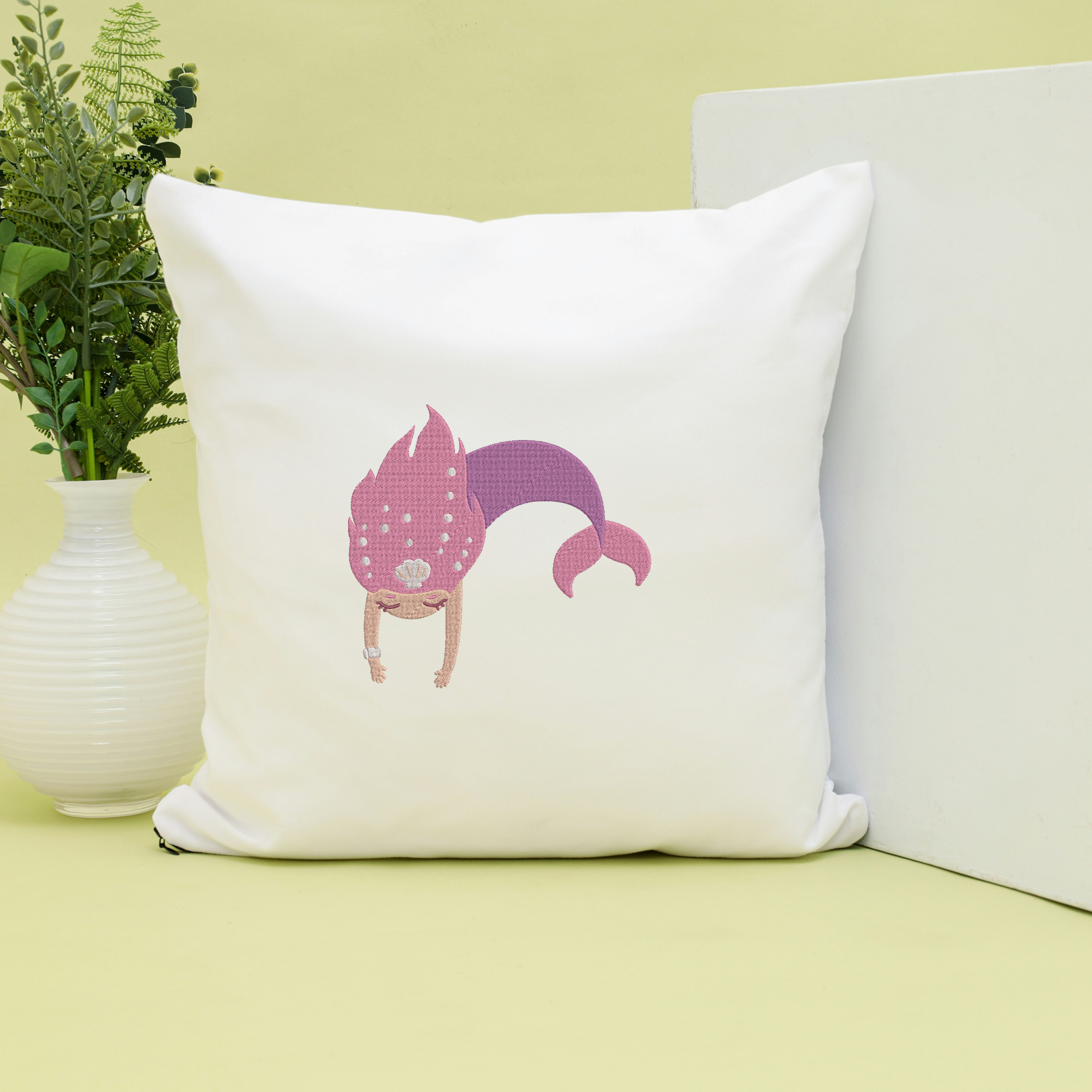 Mermaid Embroidery Bundle, Cute Mermaid Embroidery Design, Under the Sea Embroidery Files, Ocean Princess , Instant Download thumbnail 5