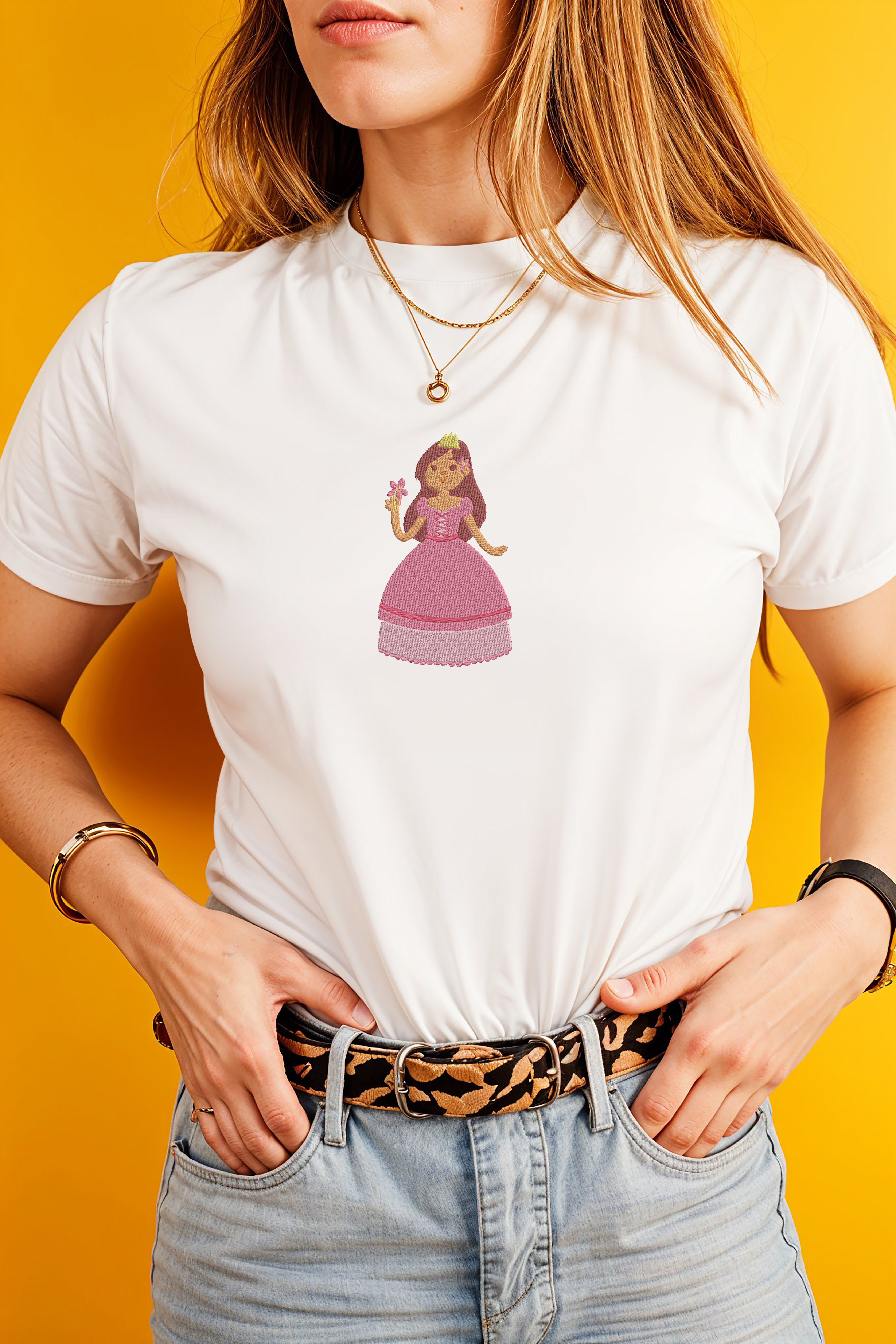 Princess Embroidery Bundle, Cute Princess Embroidery Design, Fairytale Girl Embroidery Files, Royal Princess, Instant Download thumbnail 2