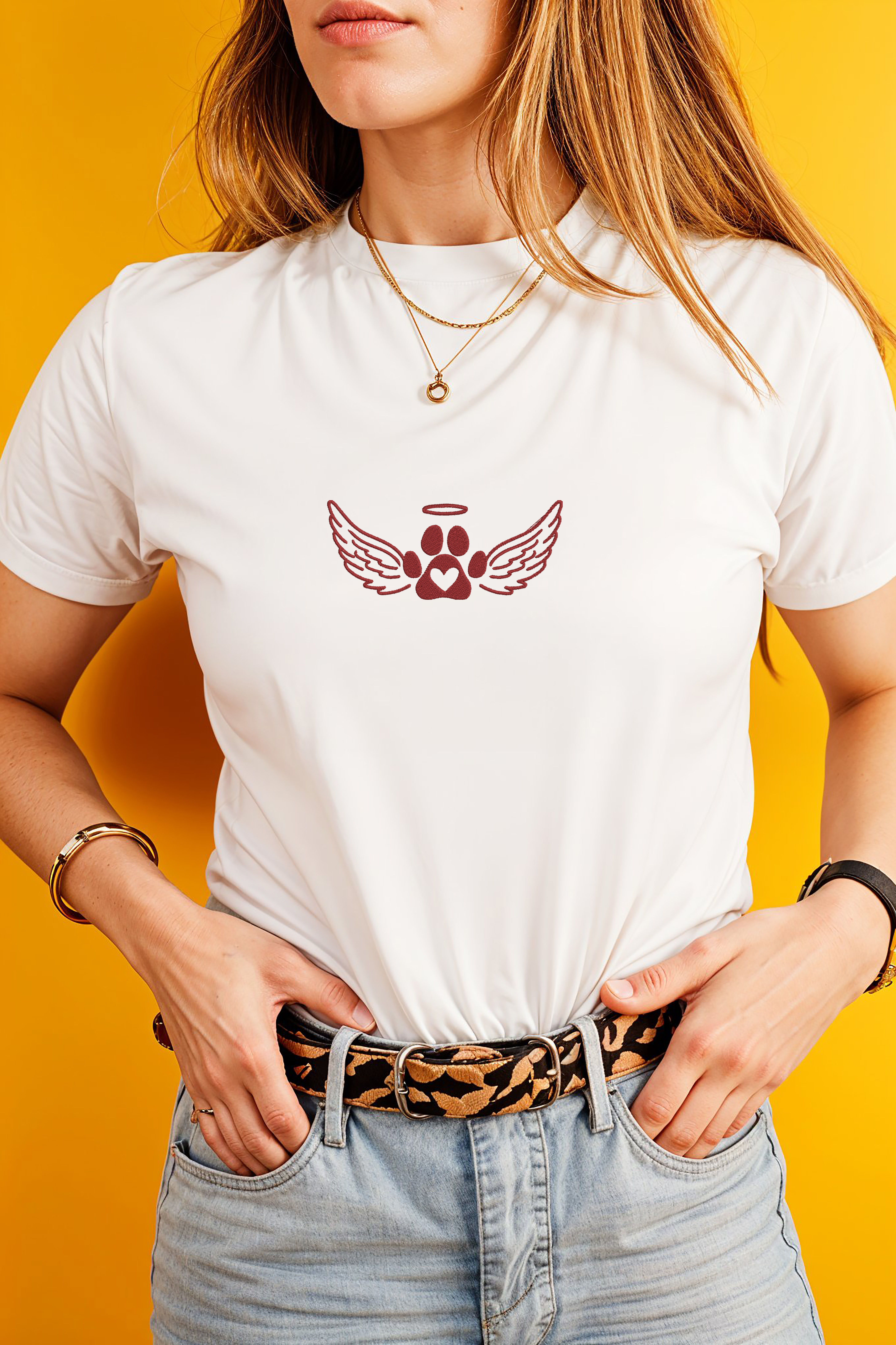 Angel Wings Paw Heart Machine Embroidery Design, Dog Cat Loss Remembrance Files, Pet Memorial Embroidery Bundle, 9 Designs, Instant Download thumbnail 3
