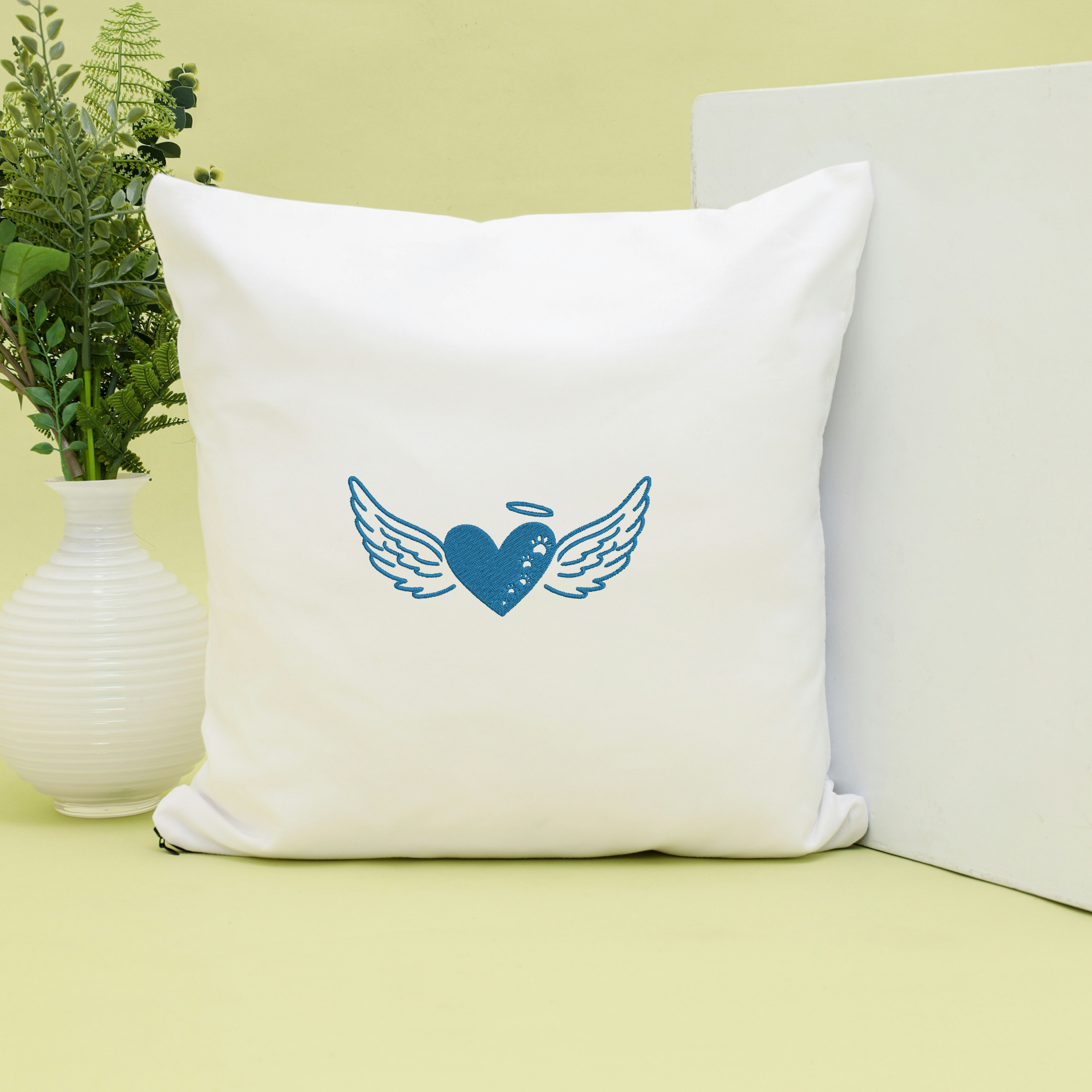Angel Wings Paw Heart Machine Embroidery Design, Dog Cat Loss Remembrance Files, Pet Memorial Embroidery Bundle, 9 Designs, Instant Download thumbnail 6