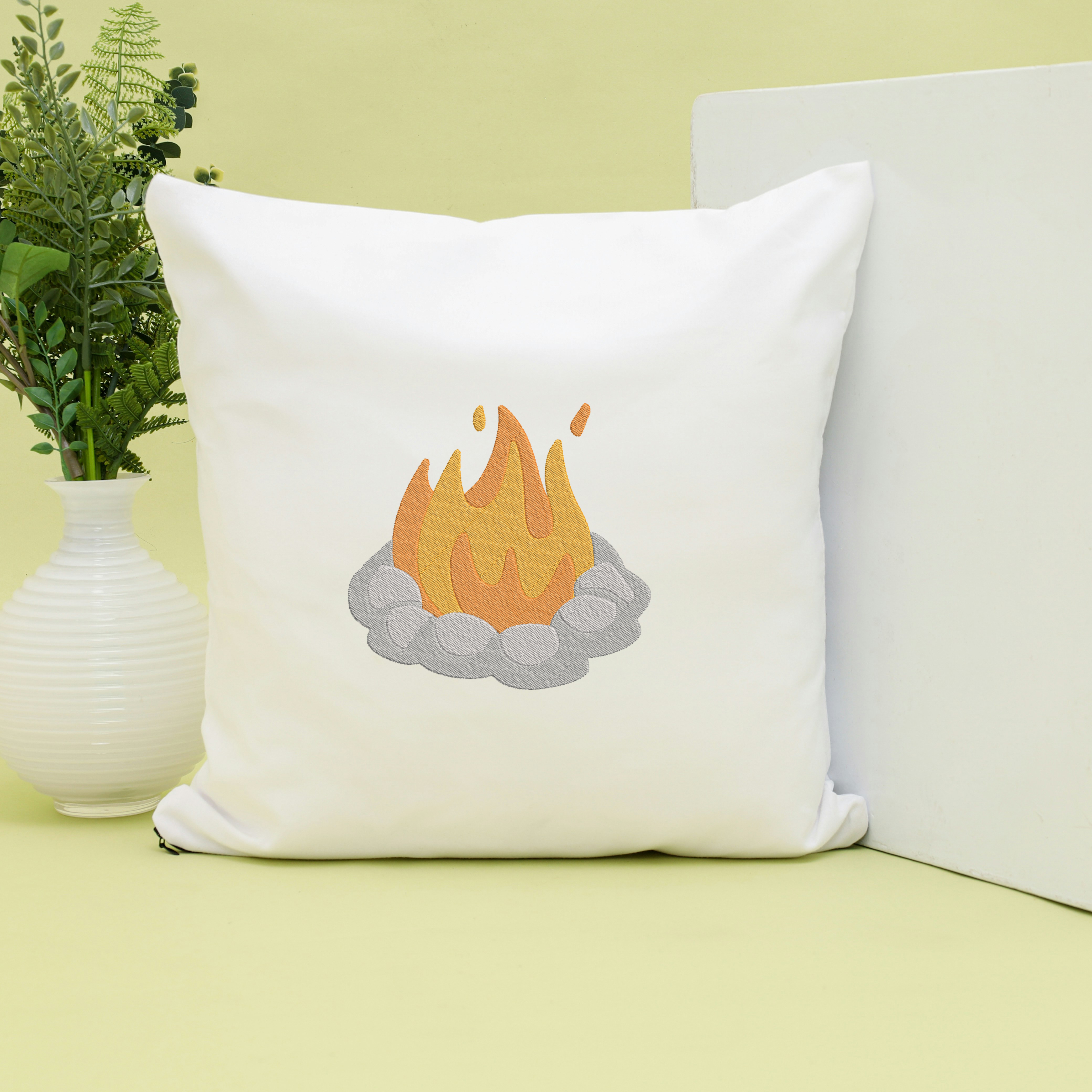 Campfire Embroidery Bundle, Fire Flame Machine Embroidery Design, Camping Bonfire Wood Fire Embroidery Files, Instant Download thumbnail 5