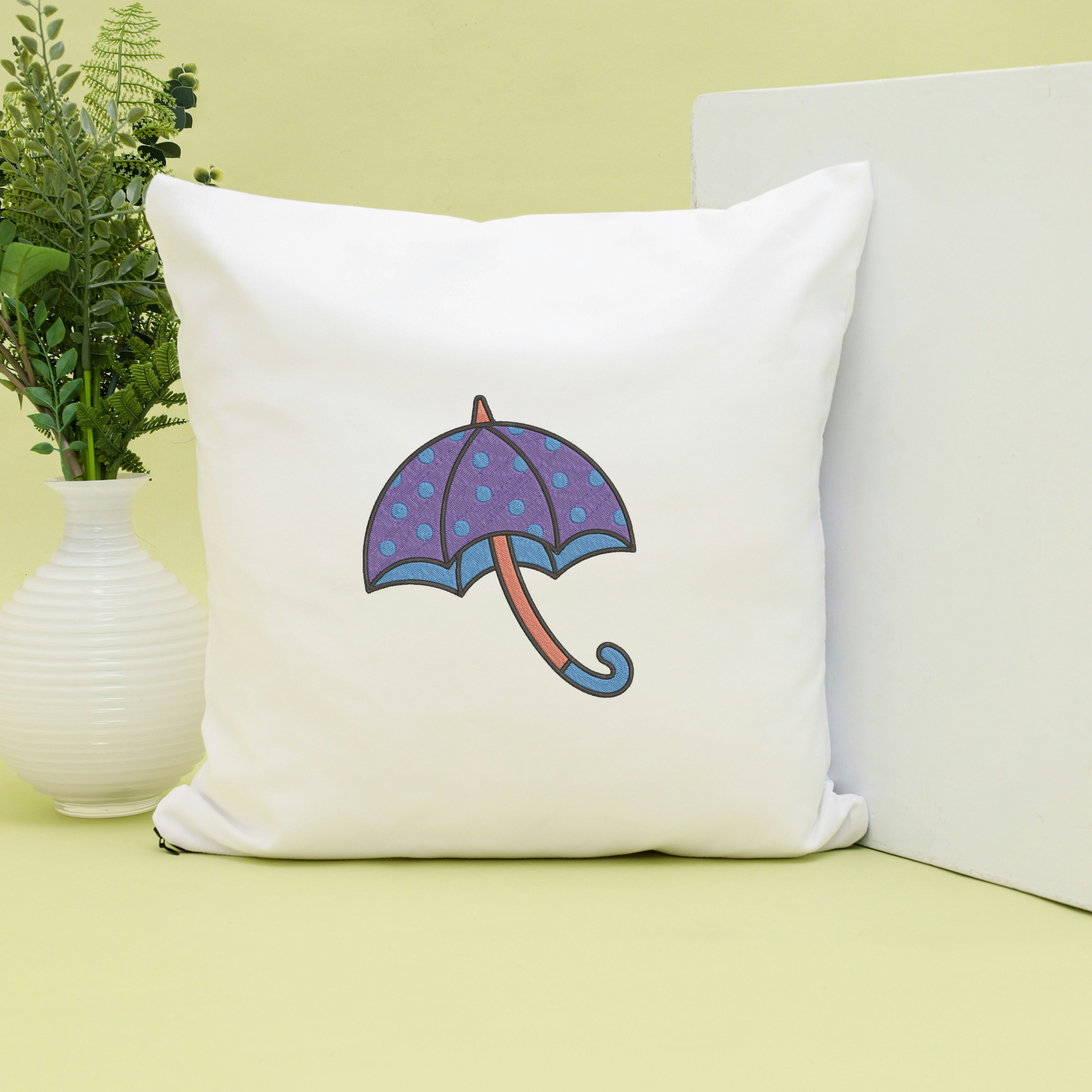 Umbrella Embroidery Design Bundle, Rain Umbrella Machine Embroidery File, Cute Weather Design, Instant Download thumbnail 6