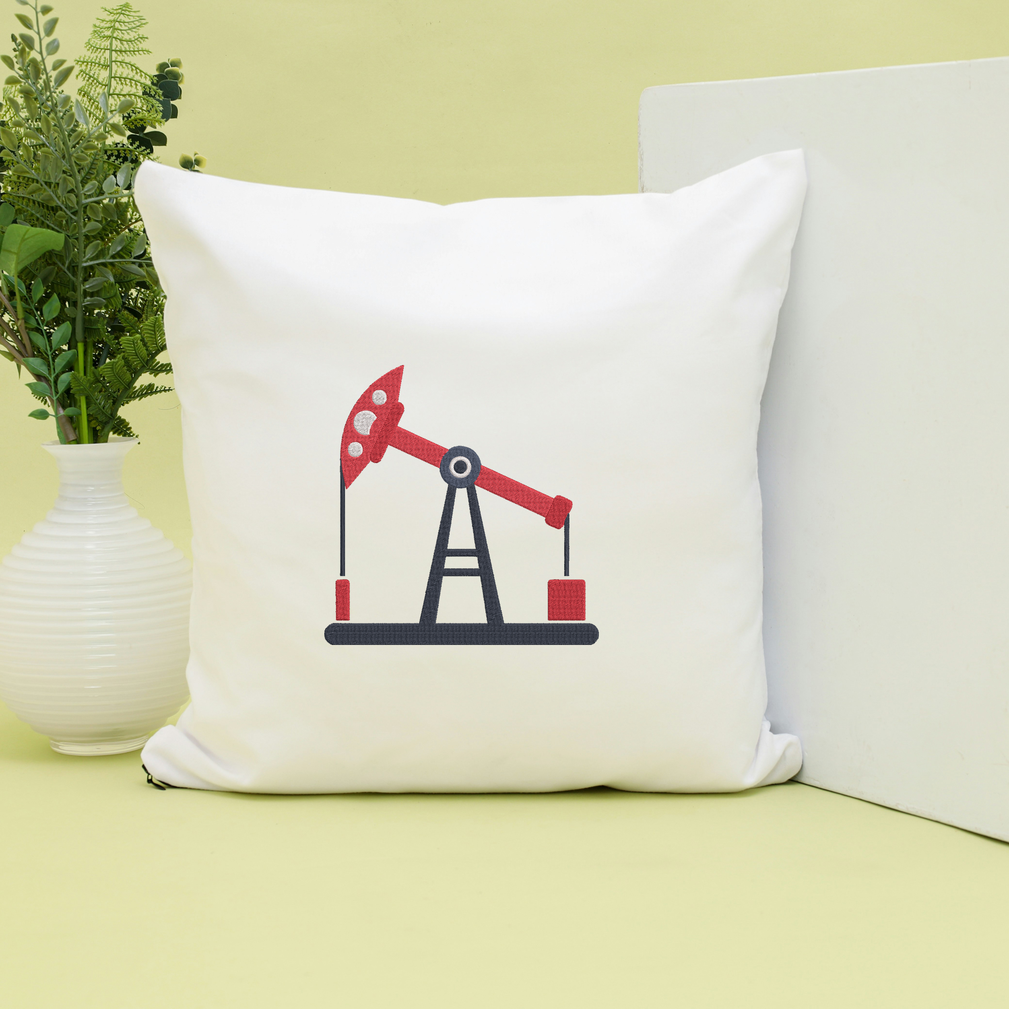 Oil Industry Embroidery Design Bundle, Gas Pump Machine Embroidery File, Oil Rig Fuel Barrel Design, Instant Download thumbnail 4