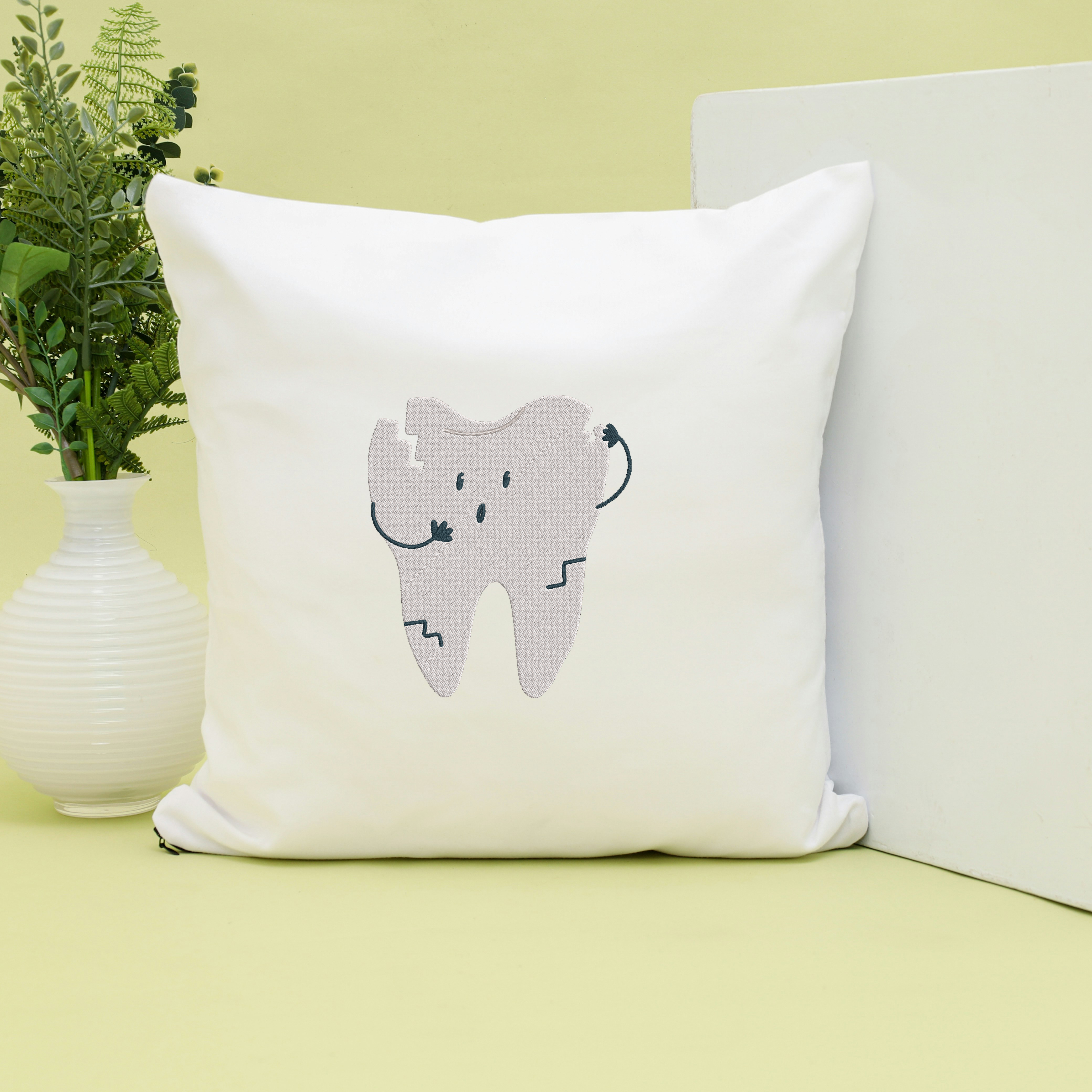 Cute Tooth Embroidery Design Bundle, Dental Machine Embroidery File, Dentist Tooth,  Instant Download thumbnail 4