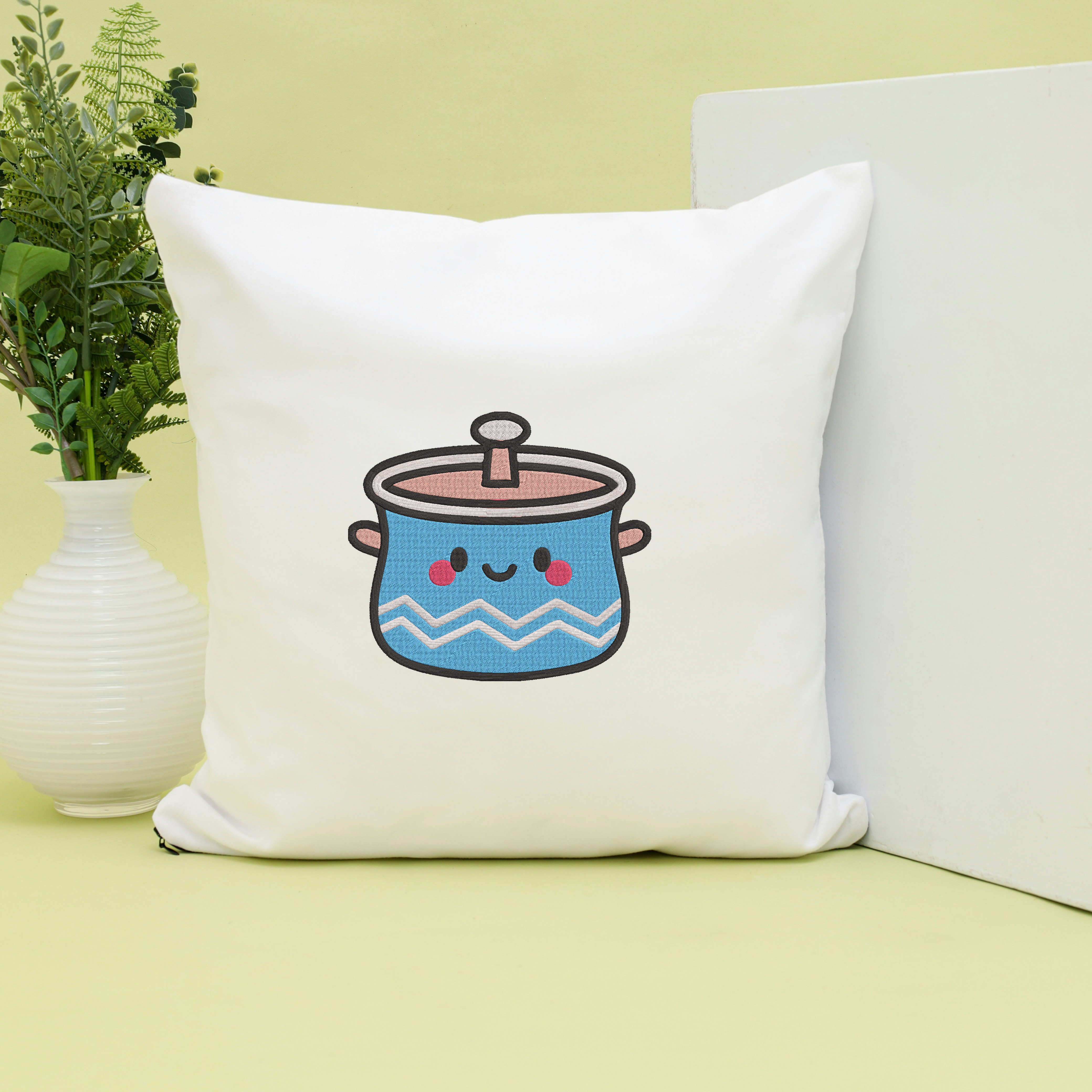 Cute Cooking Pot Embroidery Design Bundle, Kitchen Machine Embroidery File, Kawaii Chef Instant Download thumbnail 4