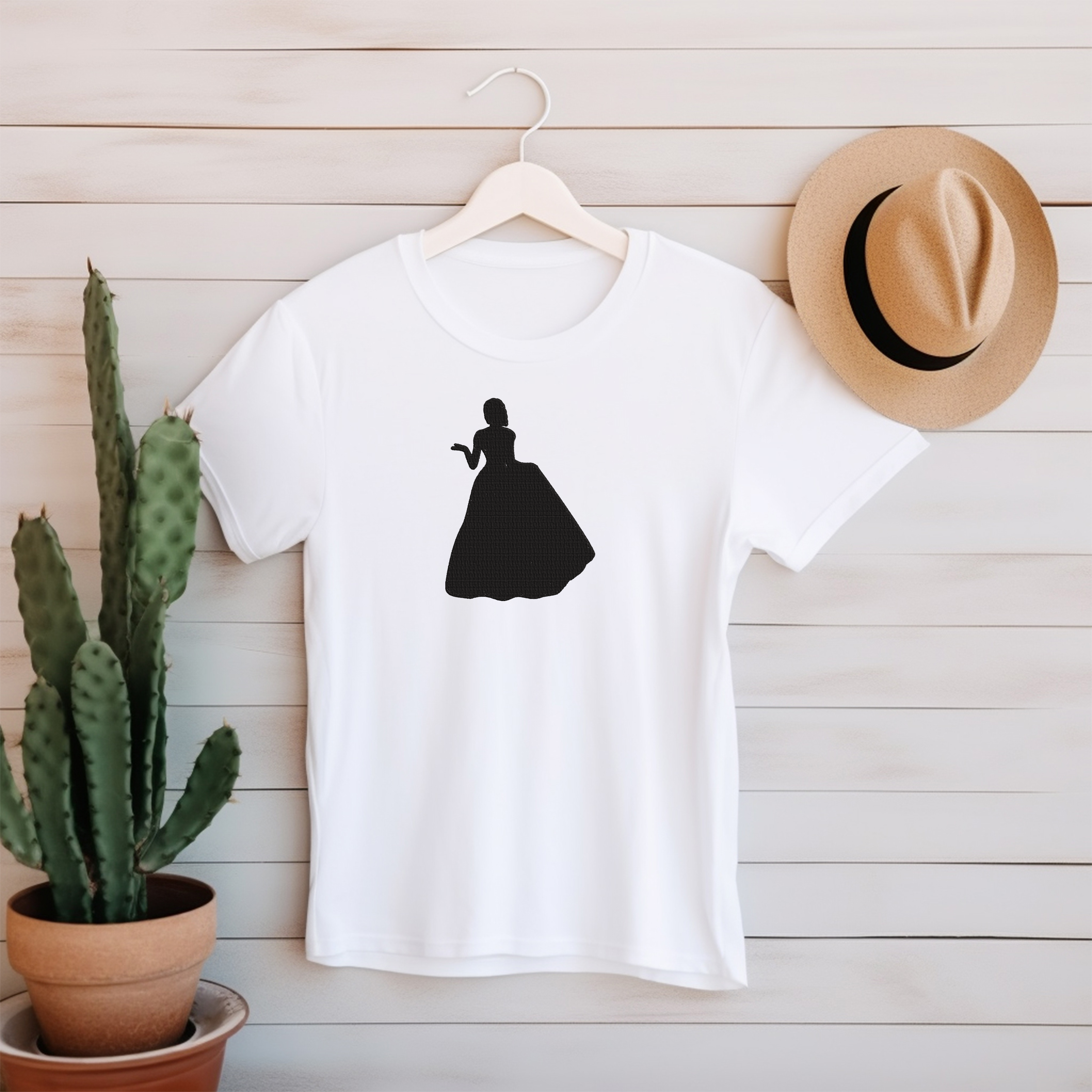 Woman Silhouette Embroidery Design Bundle, Fashion Lady Machine Embroidery File, Dress Silhouette Instant Download thumbnail 4