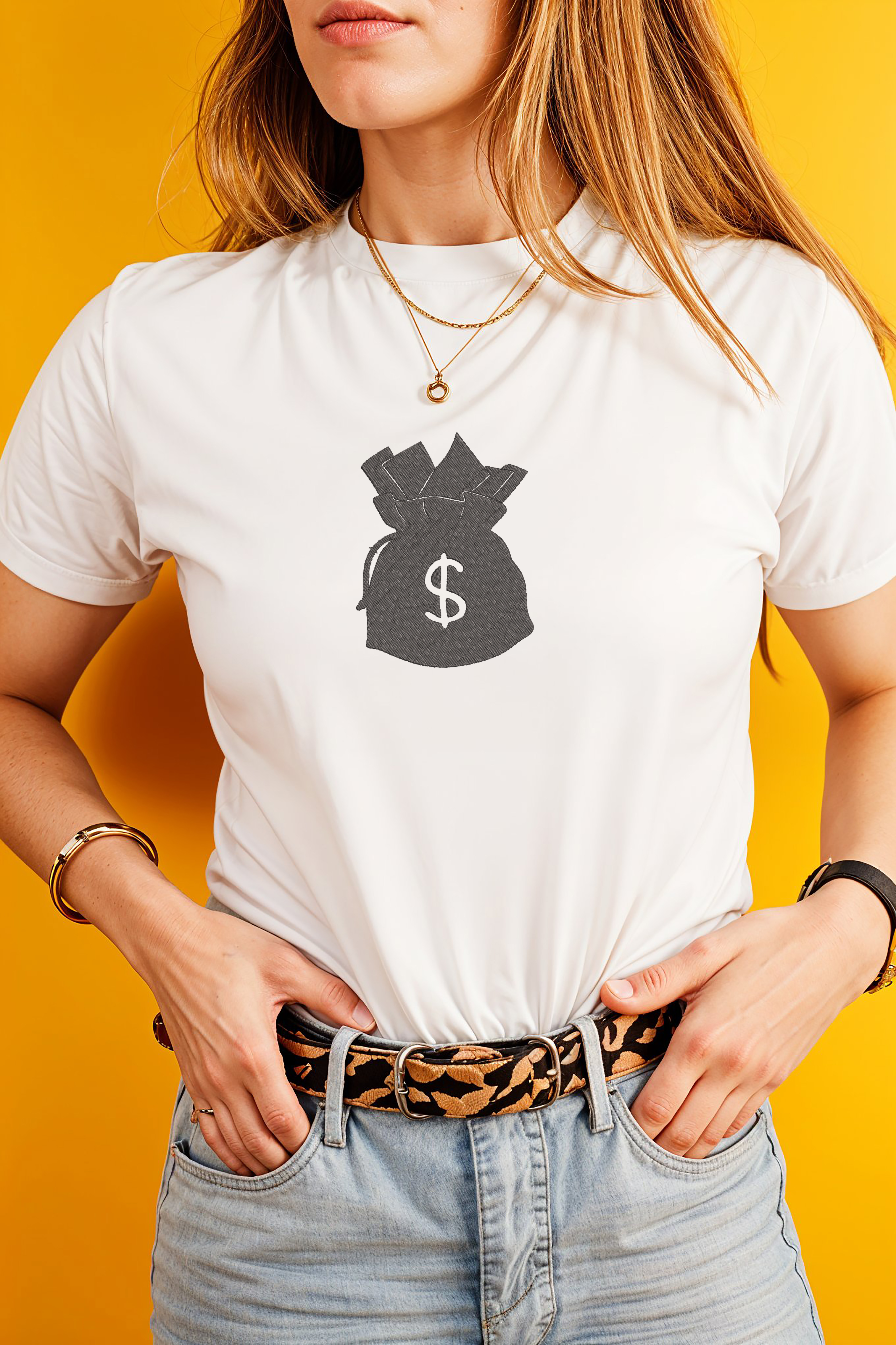 Money Bag Embroidery Design Bundle, Dollar Bag Machine Embroidery File, Finance Cash Instant Download thumbnail 2